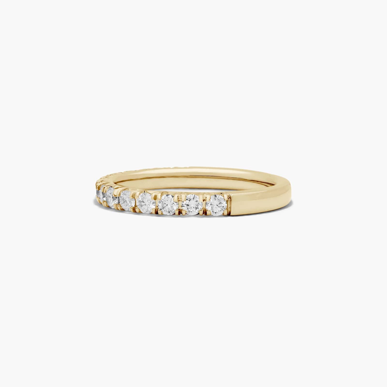 French Pavé Anniversary Ring With 0.5 CTW Lab-Grown Diamonds In 14K Yellow Gold (2.50mm)
