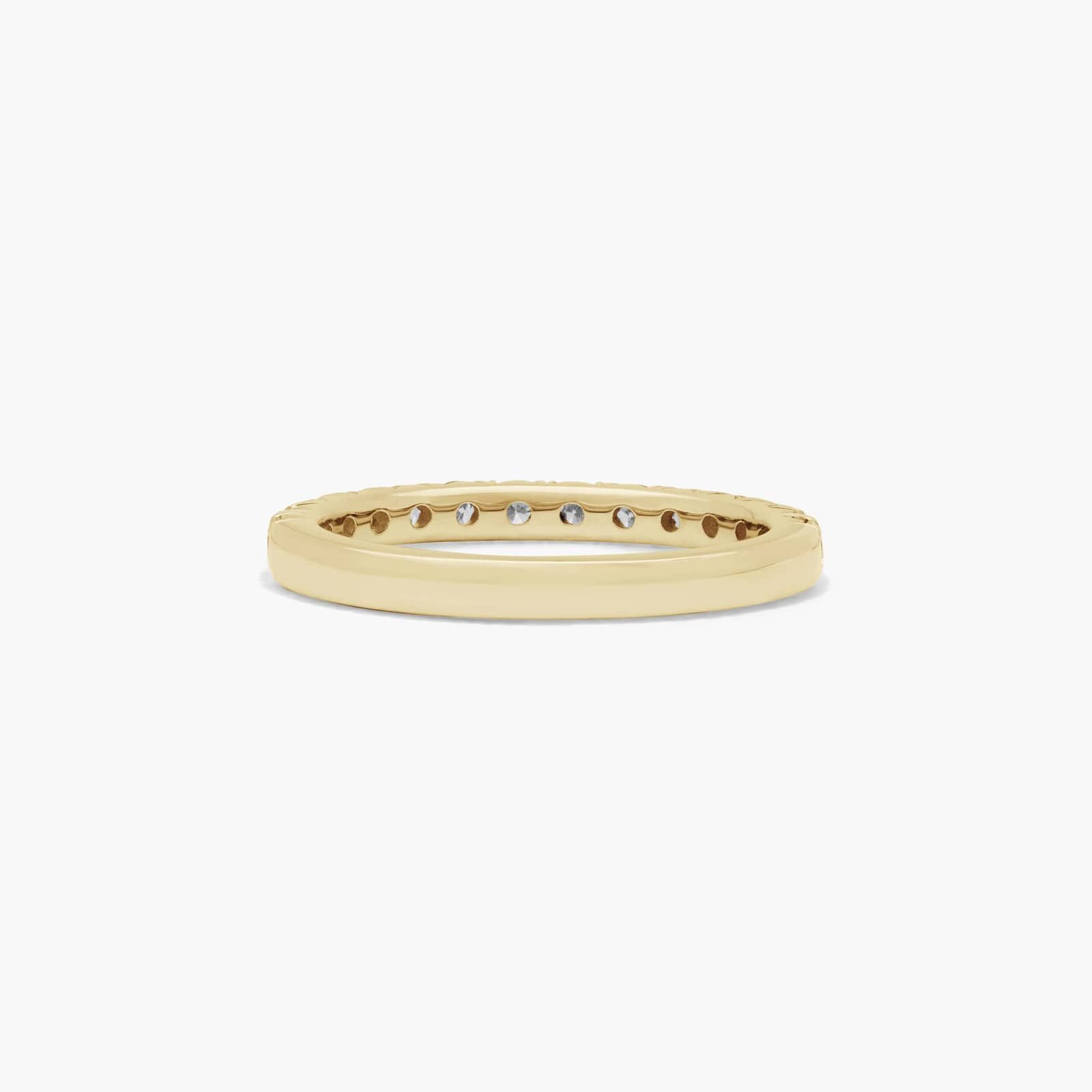 French Pavé Anniversary Ring With 0.5 CTW Lab-Grown Diamonds In 14K Yellow Gold (2.50mm)