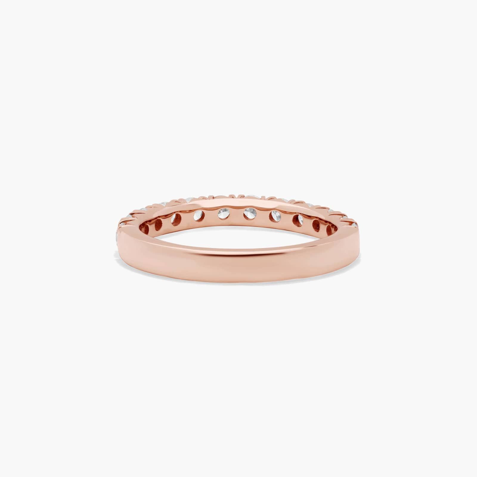 French Pavé Anniversary Ring With 0.75 CTW Lab-Grown Diamonds In 14K Rose Gold (3.00mm)