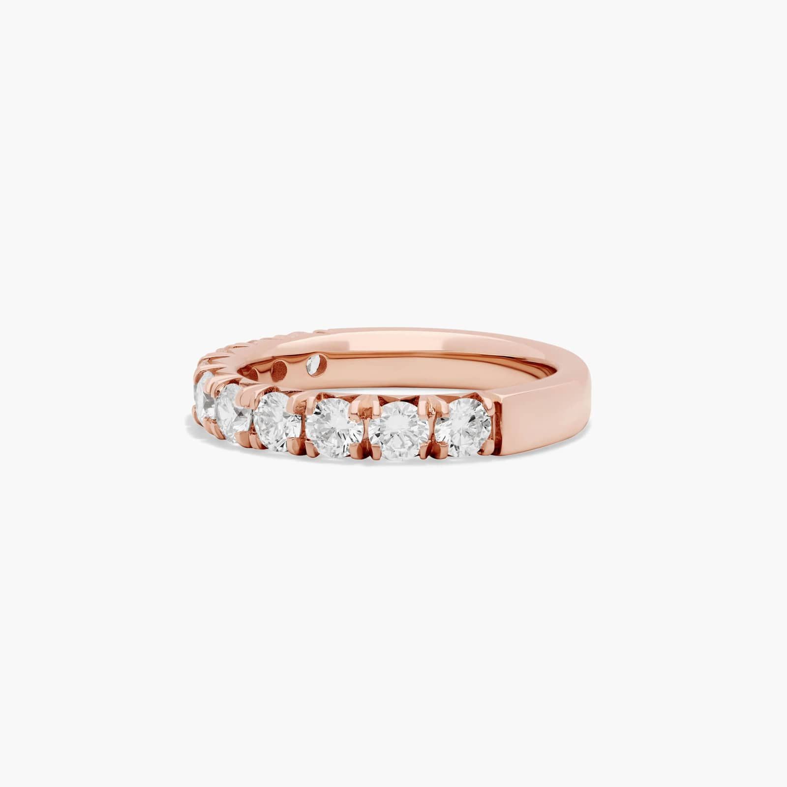 French Pavé Anniversary Ring With 1 CTW Lab-Grown Diamonds In 14K Rose Gold (3.50mm)