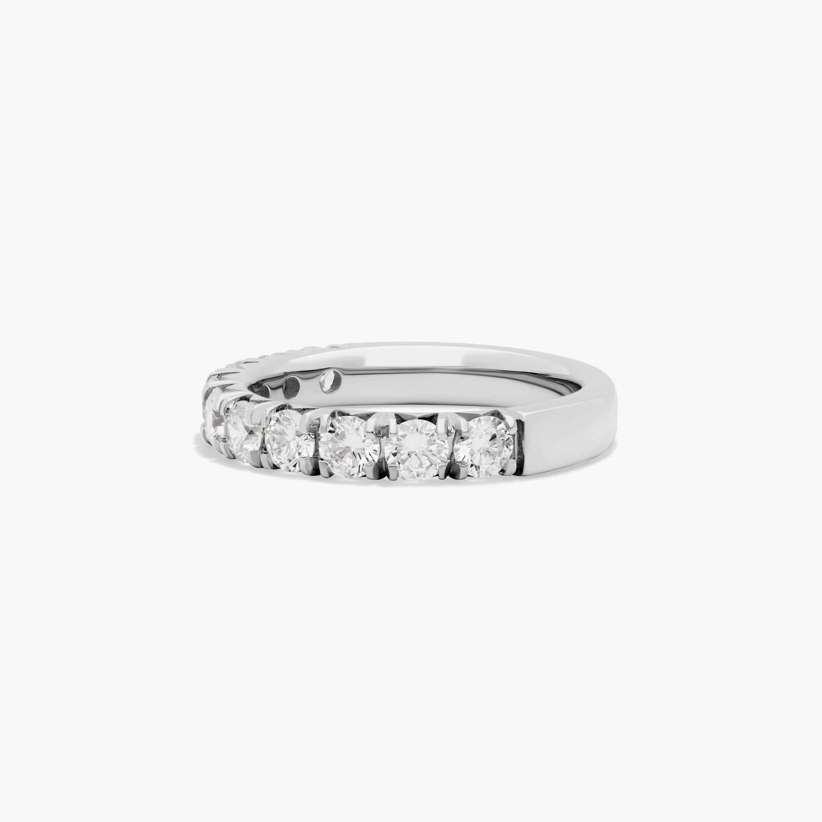 French Pavé Anniversary Ring With 1 CTW Diamonds In Platinum (3.50mm)