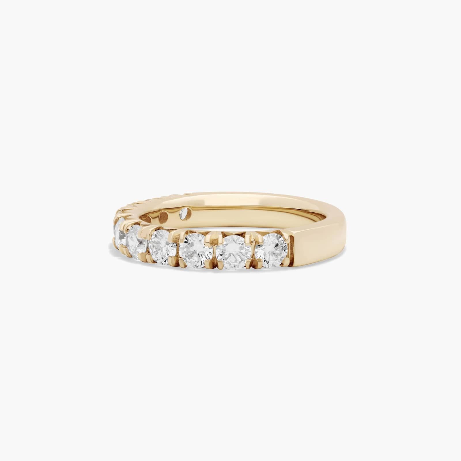 French Pavé Anniversary Ring With 1 CTW Lab-Grown Diamonds In 14K Yellow Gold (3.50mm)
