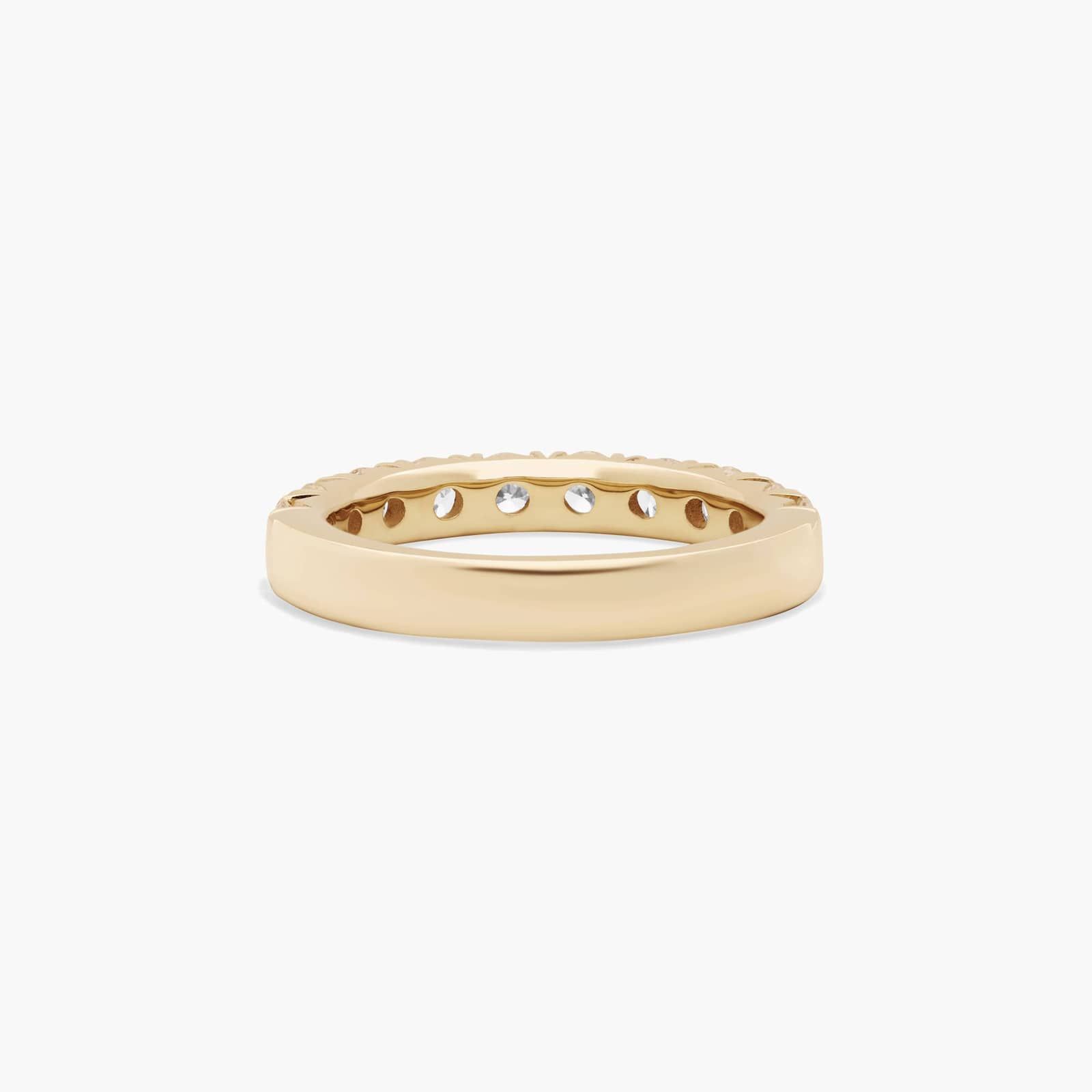 French Pavé Anniversary Ring With 1 CTW Lab-Grown Diamonds In 14K Yellow Gold (3.50mm)