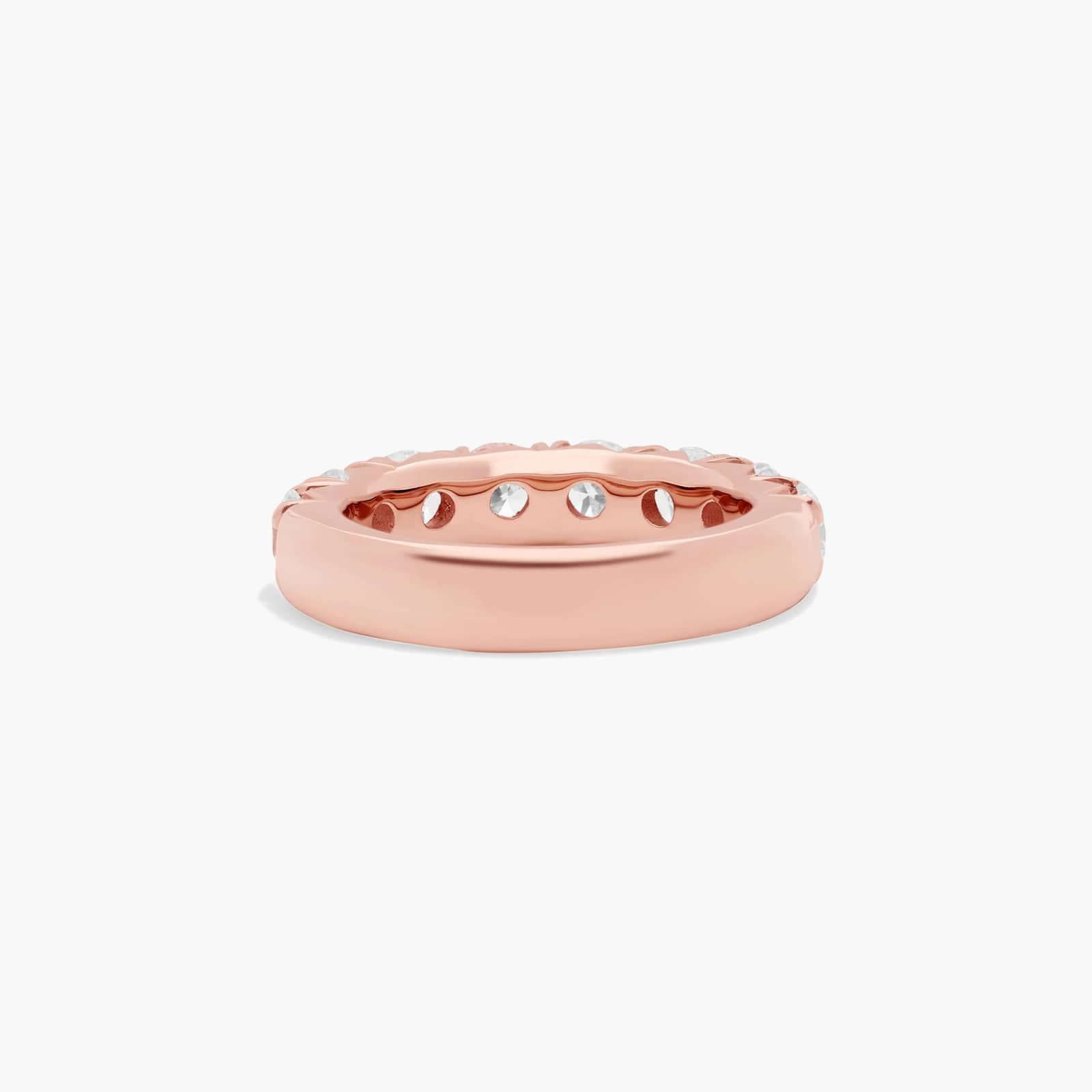 French Pavé Anniversary Ring With 2 CTW Lab-Grown Diamonds In 14K Rose Gold (5.00mm)
