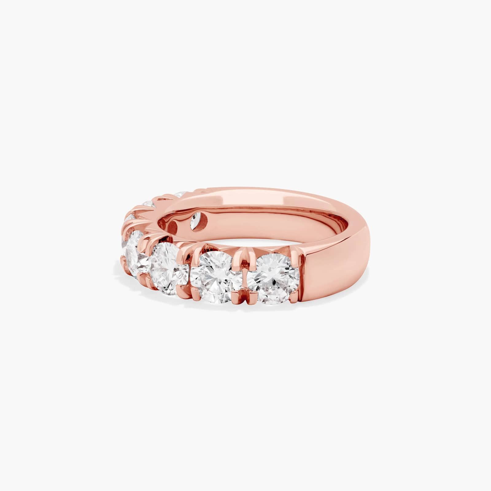 French Pavé Anniversary Ring With 2.5 CTW Lab-Grown Diamonds In 14K Rose Gold (5.50mm)