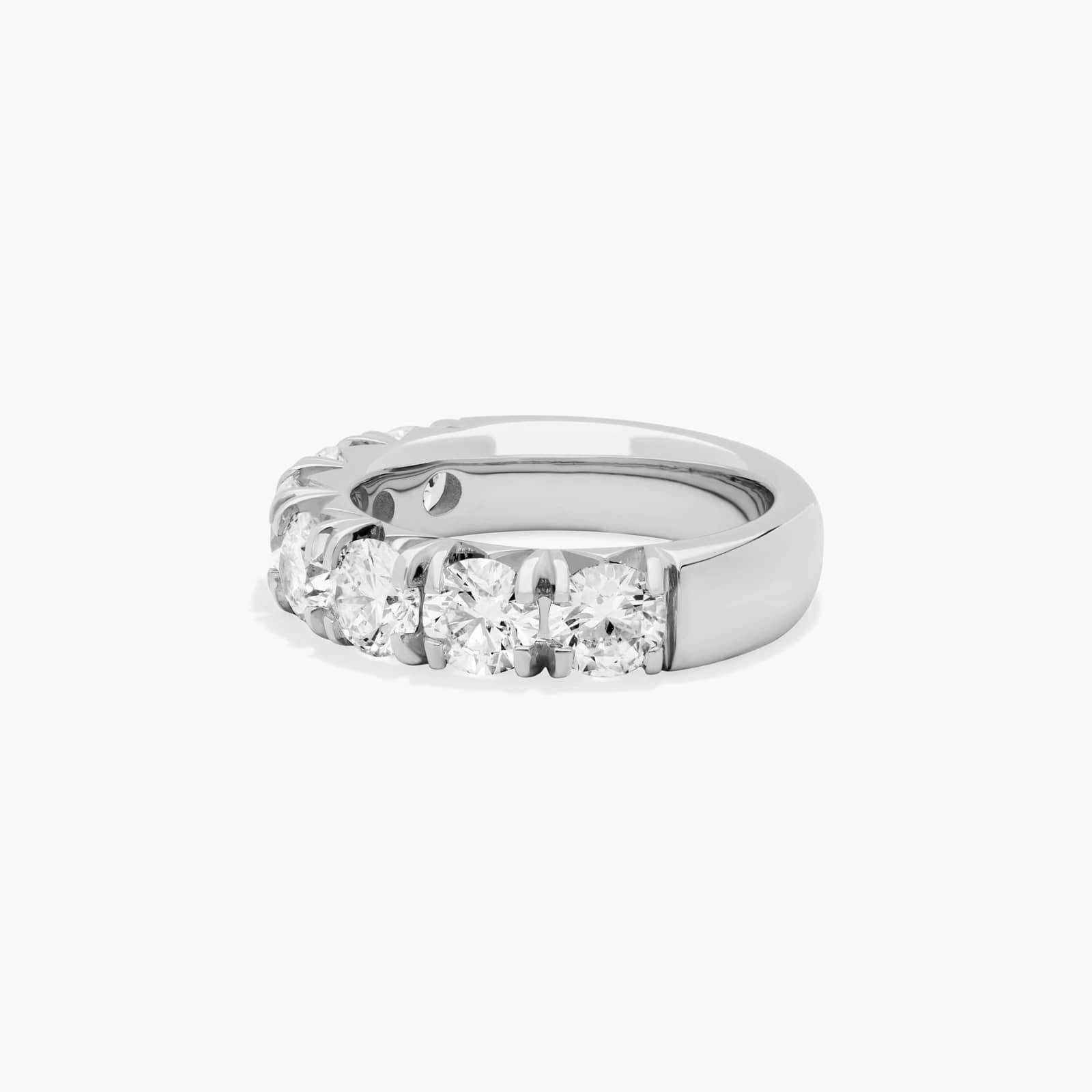 French Pavé Anniversary Ring With 2.5 CTW Diamonds In Platinum (5.50mm)