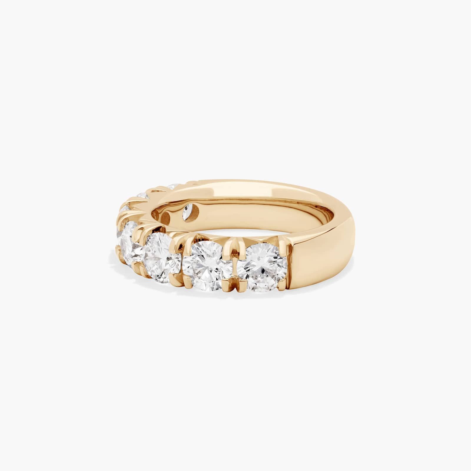 French Pavé Anniversary Ring With 2.5 CTW Lab-Grown Diamonds In 14K Yellow Gold (5.50mm)