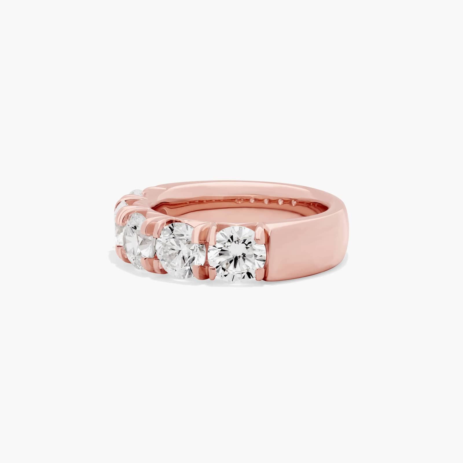 French Pavé Anniversary Ring With 3 CTW Lab-Grown Diamonds In 14K Rose Gold (6.00mm)
