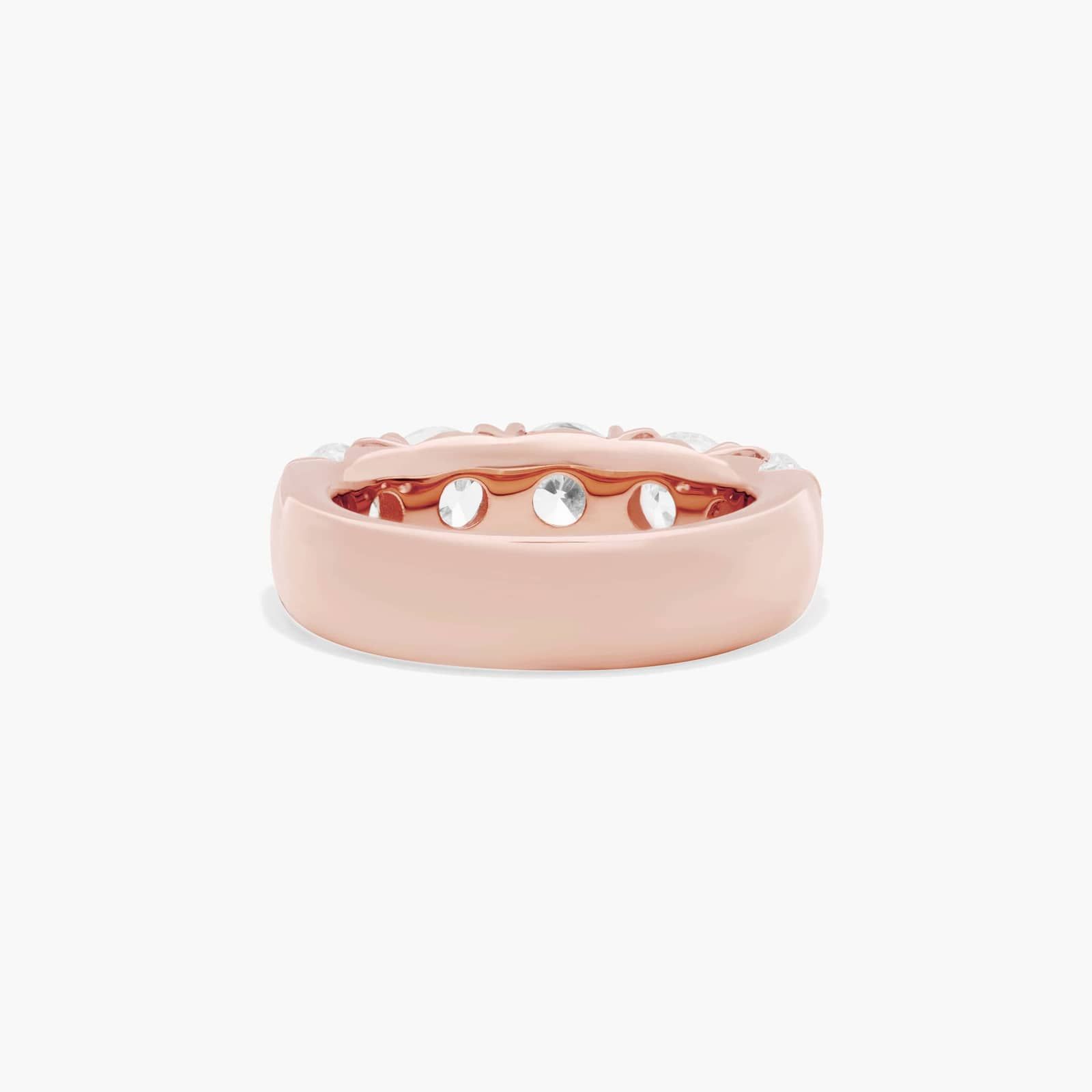 French Pavé Anniversary Ring With 3 CTW Lab-Grown Diamonds In 14K Rose Gold (6.00mm)