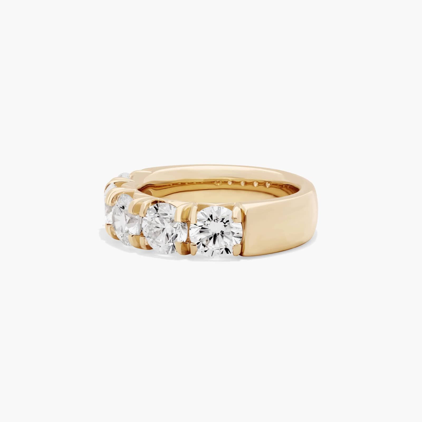 French Pavé Anniversary Ring With 3 CTW Lab-Grown Diamonds In 14K Yellow Gold (6.00mm)