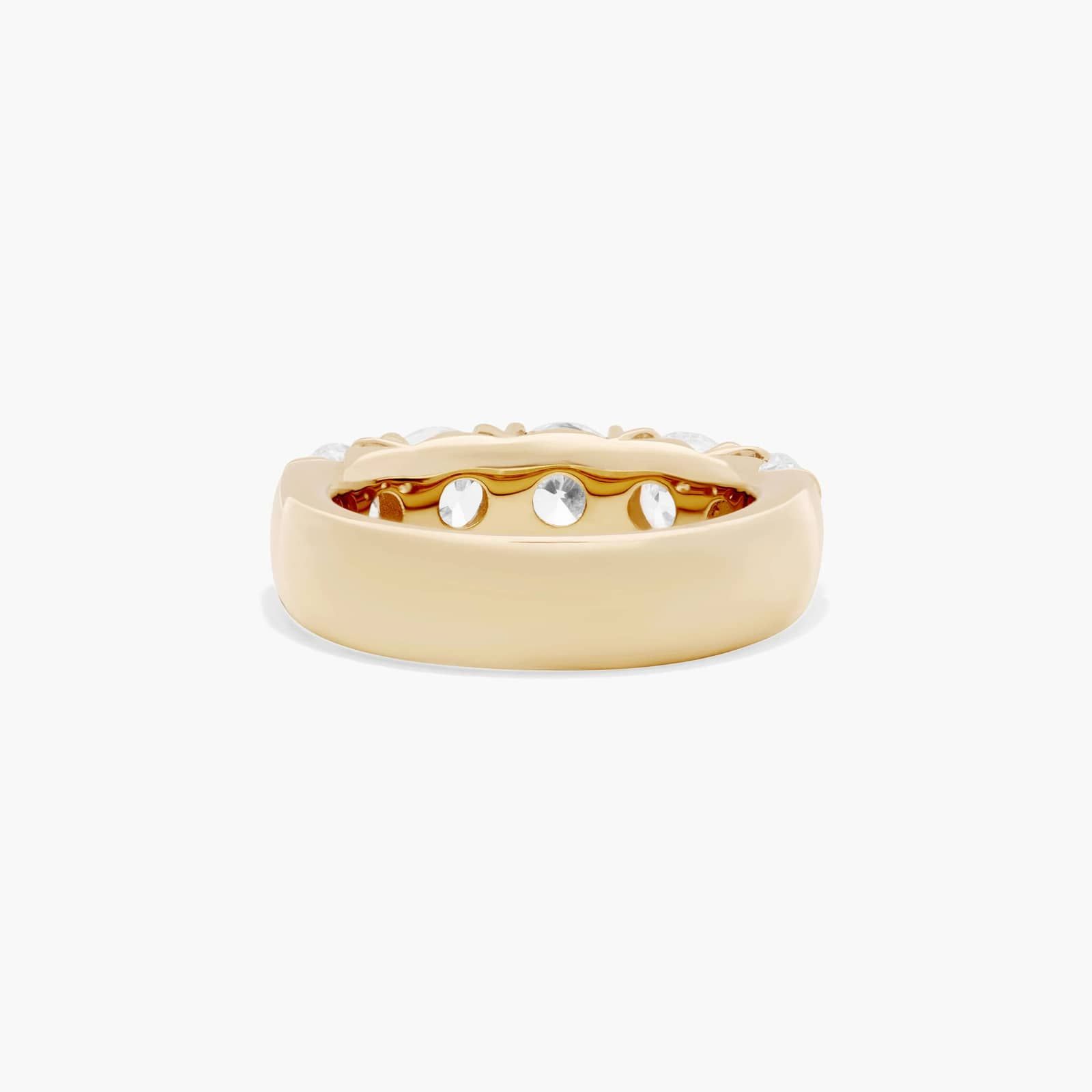 French Pavé Anniversary Ring With 3 CTW Lab-Grown Diamonds In 14K Yellow Gold (6.00mm)