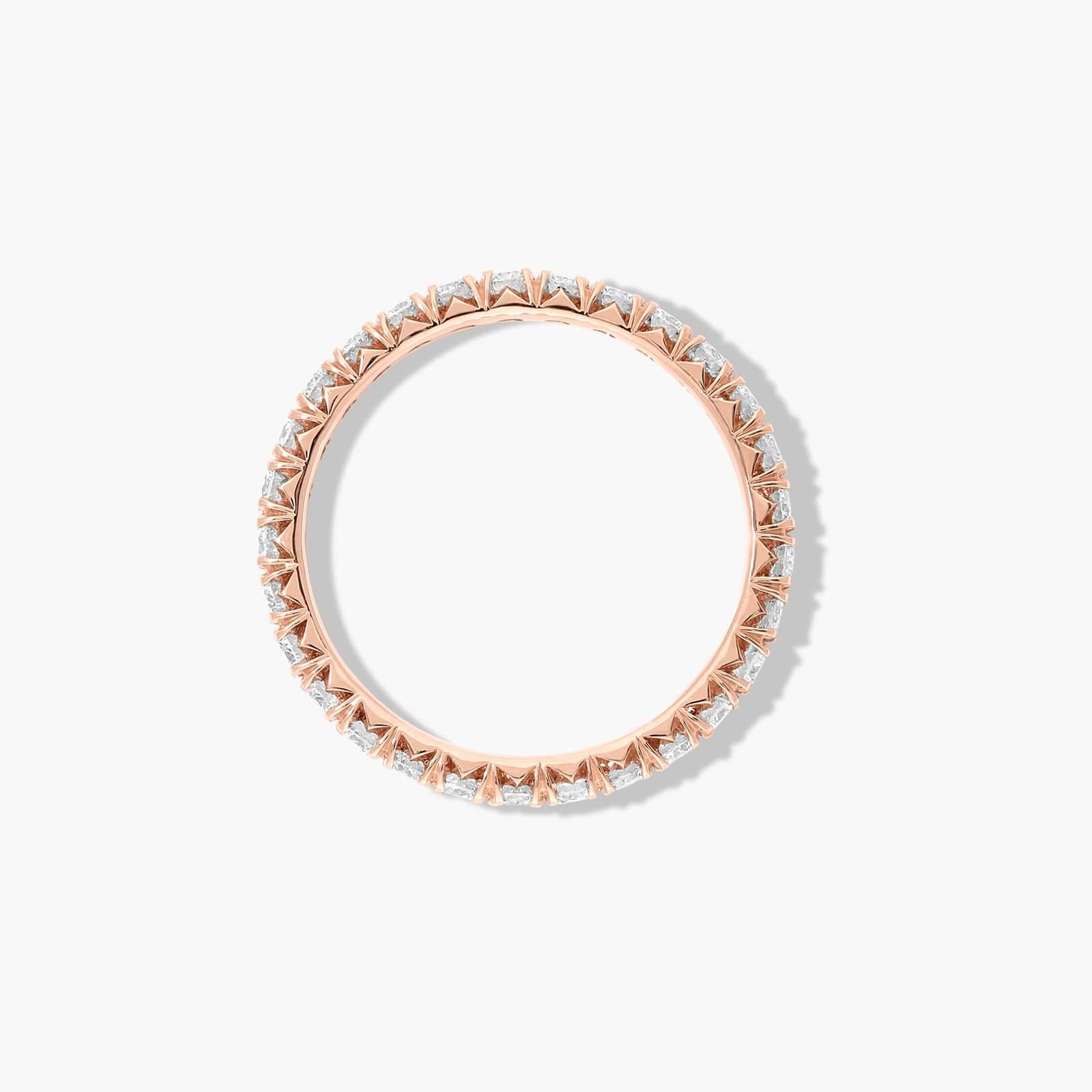 French Pavé Eternity Ring With 0.75 CTW Lab-Grown Diamonds In 14K Rose Gold (2.00mm)