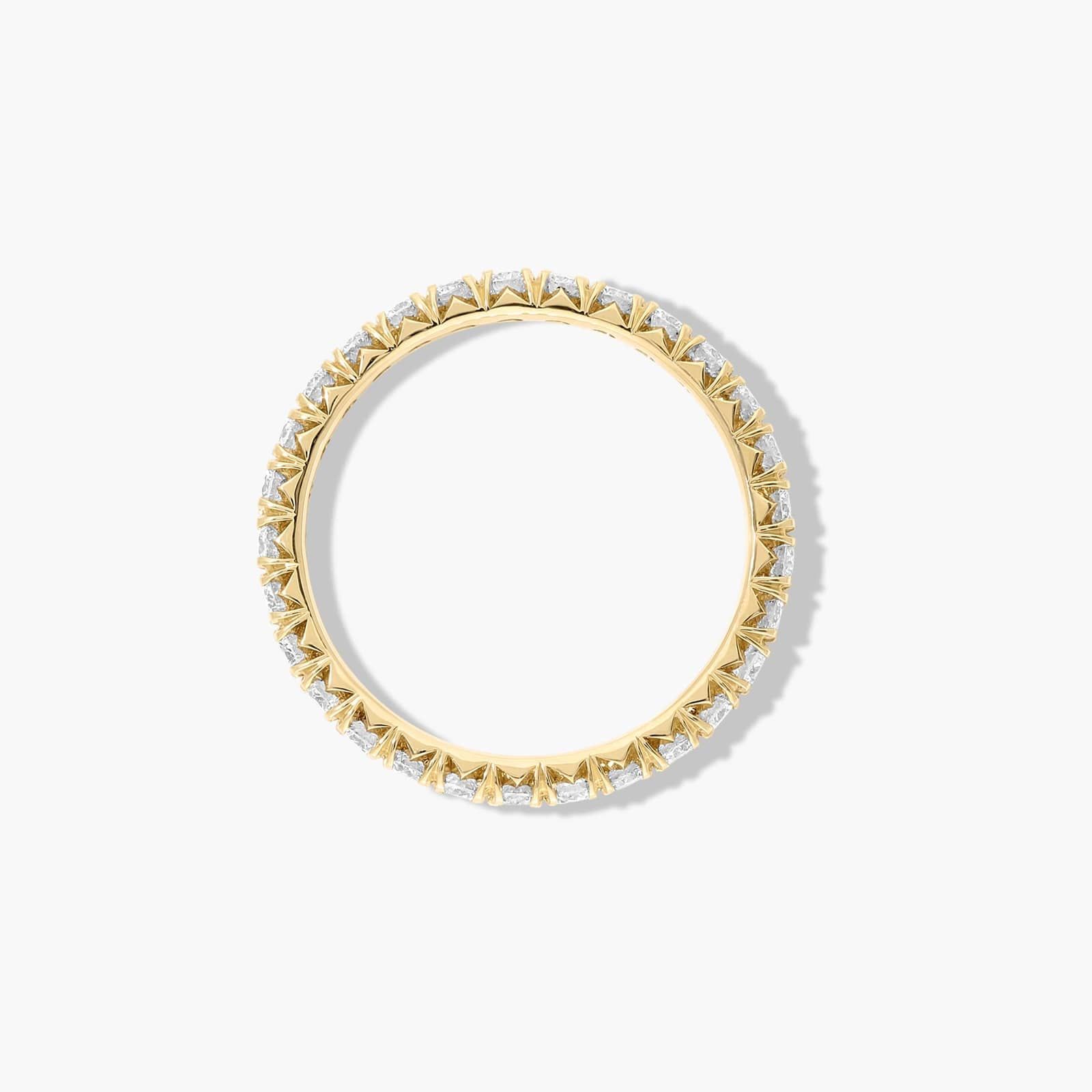 French Pavé Eternity Ring With 0.75 CTW Lab-Grown Diamonds In 14K Yellow Gold (2.00mm)
