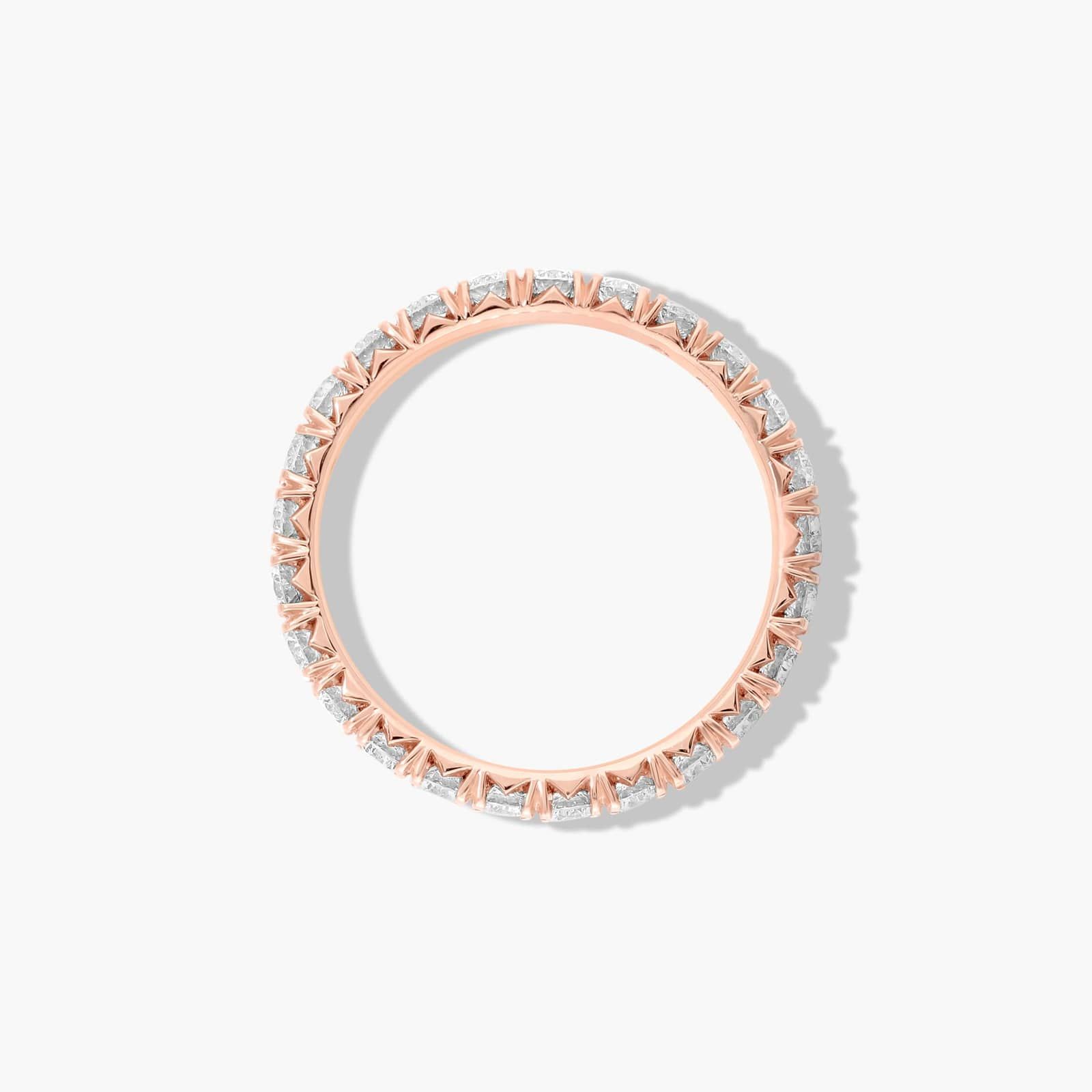 French Pavé Eternity Ring With 1 CTW Lab-Grown Diamonds In 14K Rose Gold (2.50mm)