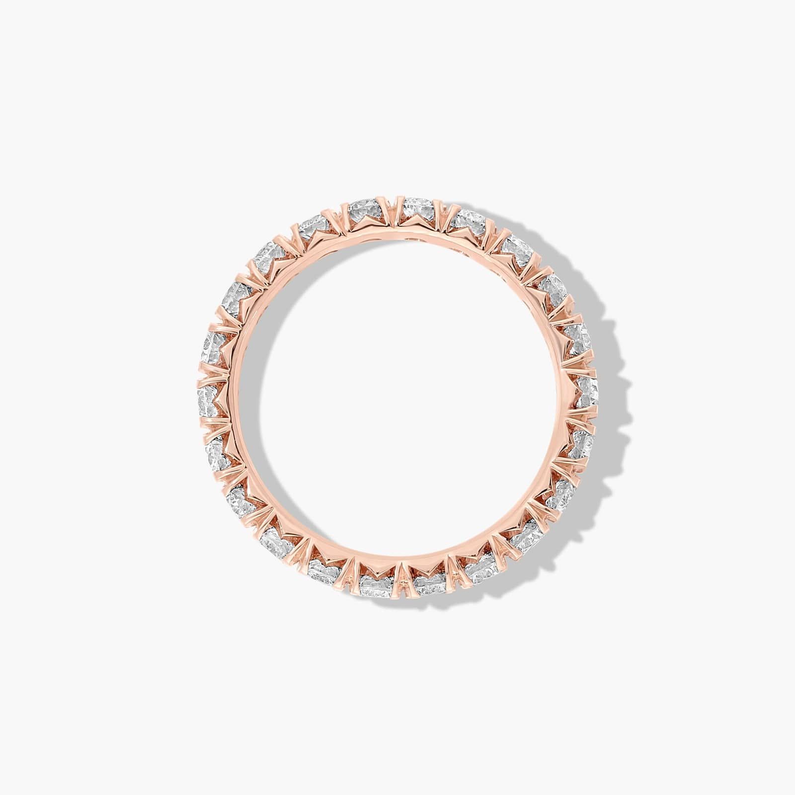 French Pavé Eternity Ring With 1.5 CTW Lab-Grown Diamonds In 14K Rose Gold (2.50mm)
