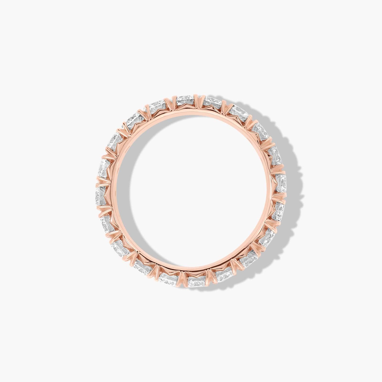 French Pavé Eternity Ring With 2 CTW Lab-Grown Diamonds In 14K Rose Gold (3.00mm)