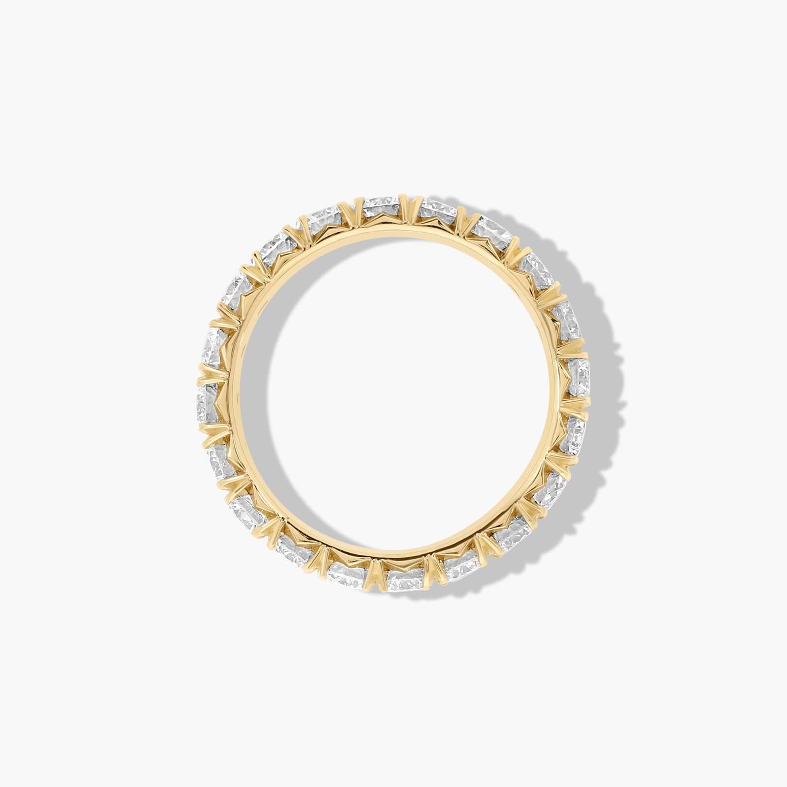 French Pavé Eternity Ring With 2 CTW Lab-Grown Diamonds In 14K Yellow Gold (3.00mm)