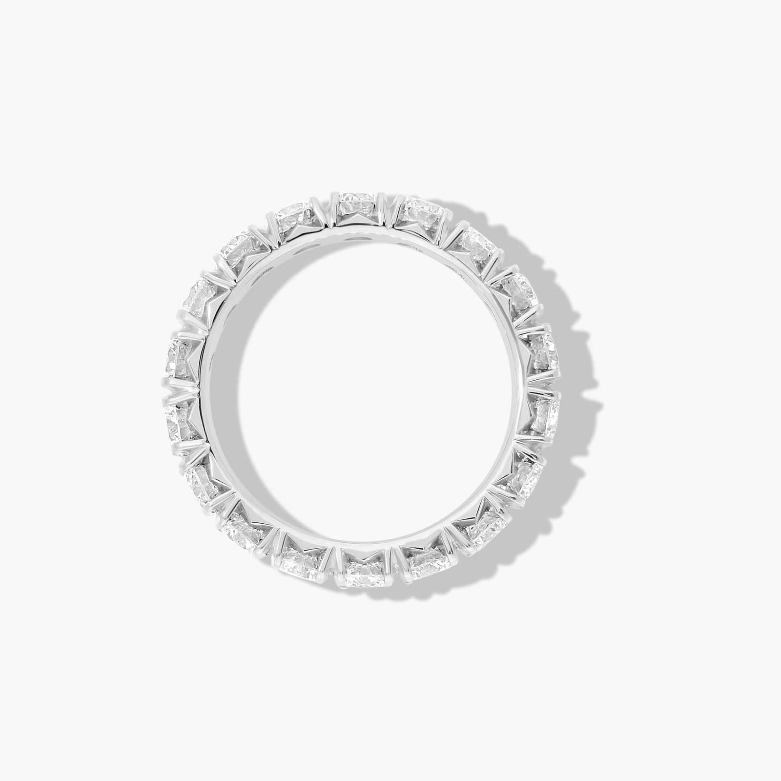 French Pavé Eternity Ring With 2.5 CTW Diamonds In Platinum (3.50mm)