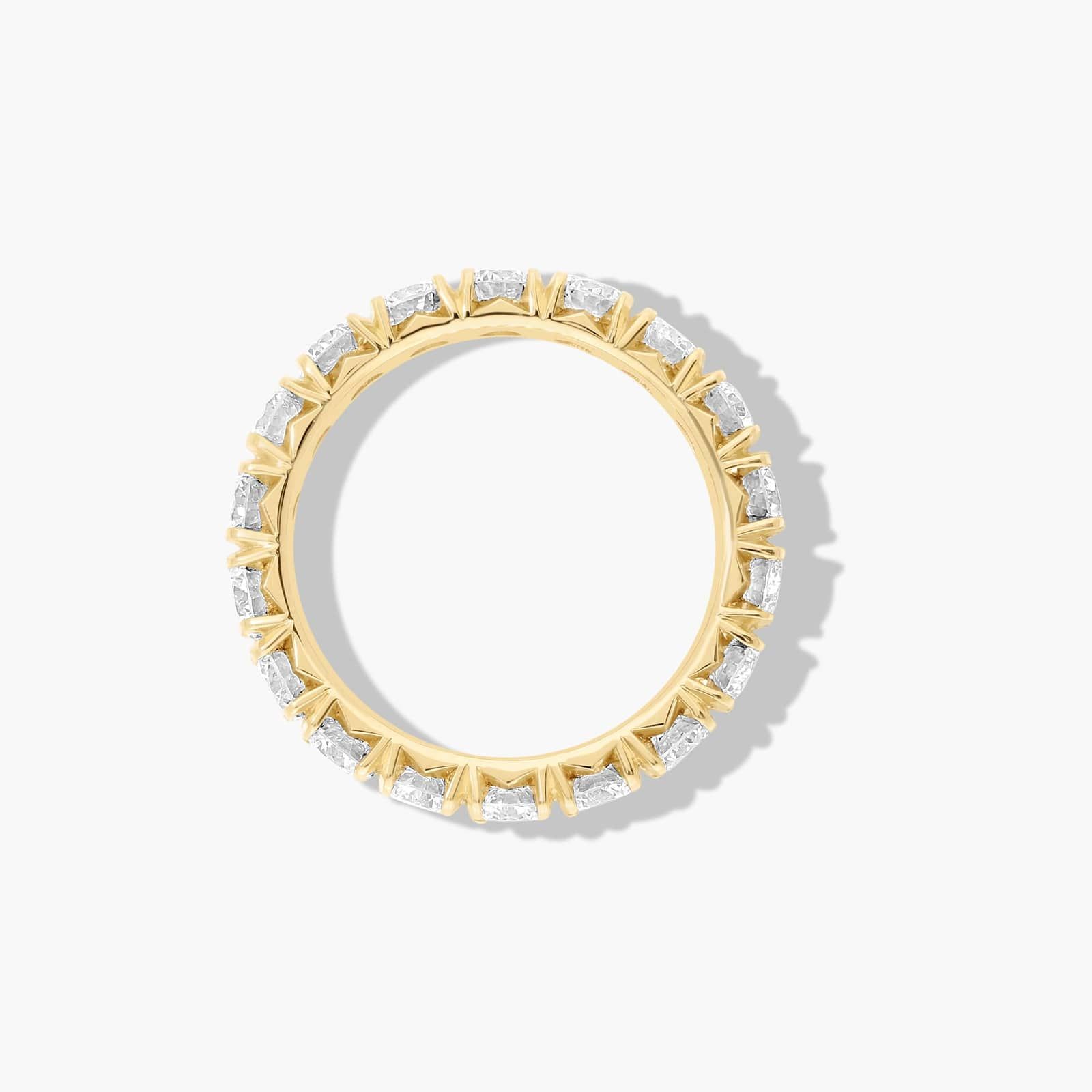 French Pavé Eternity Ring With 2.5 CTW Lab-Grown Diamonds In 14K Yellow Gold (3.50mm)