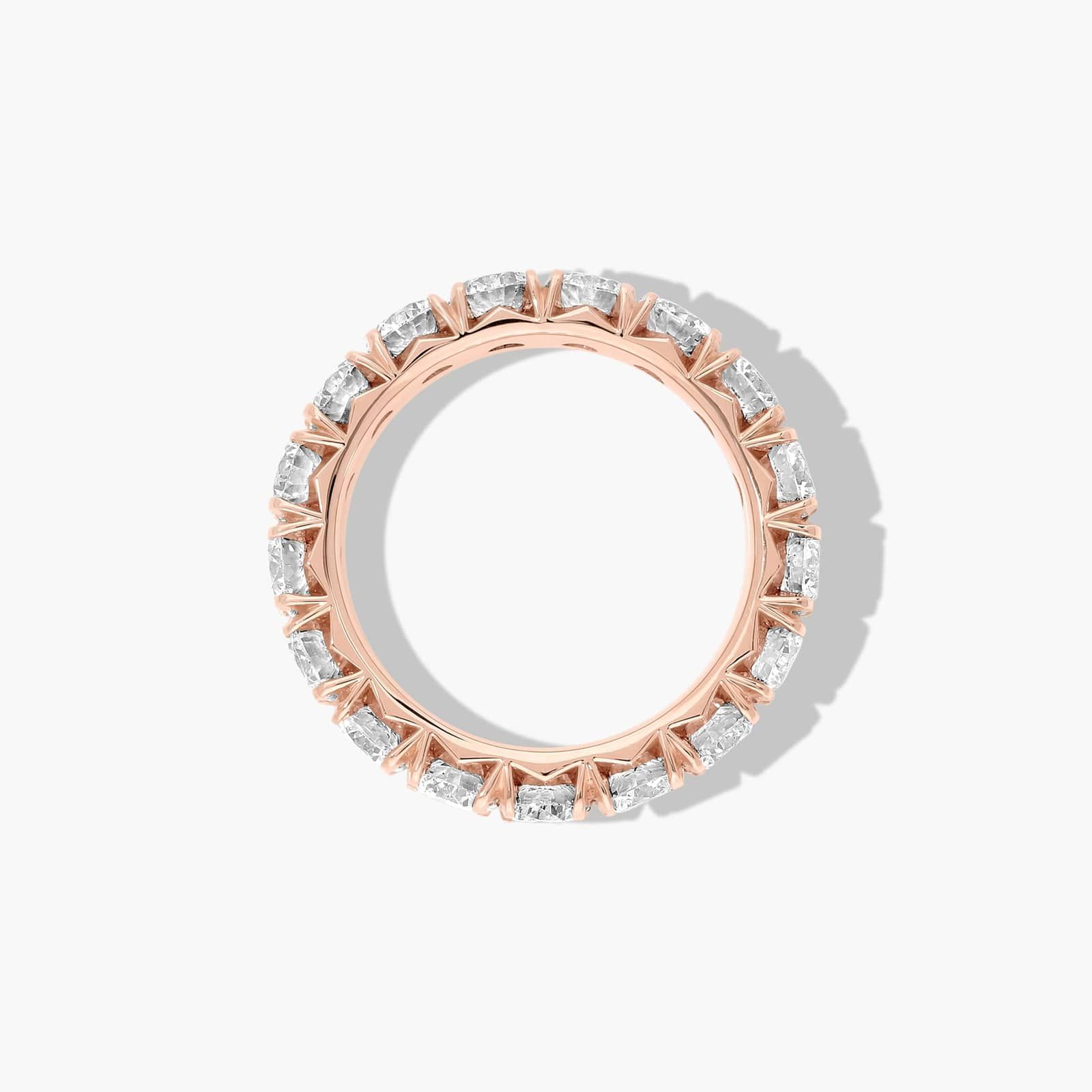 French Pavé Eternity Ring With 3 CTW Lab-Grown Diamonds In 14K Rose Gold (4.00mm)