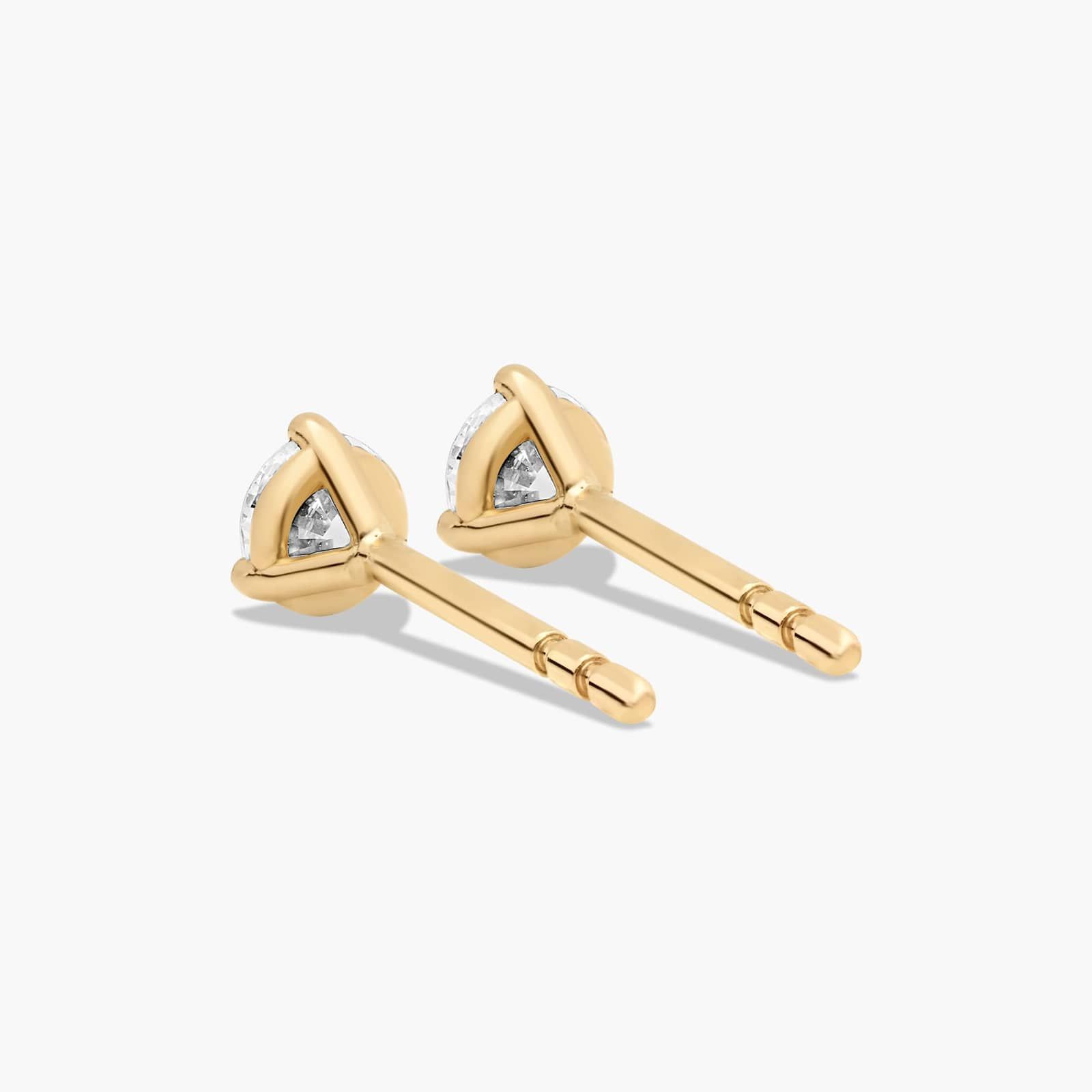 Three Prong Martini 0.25 CTW Lab-Grown Diamond Stud Earrings In 14K Yellow Gold