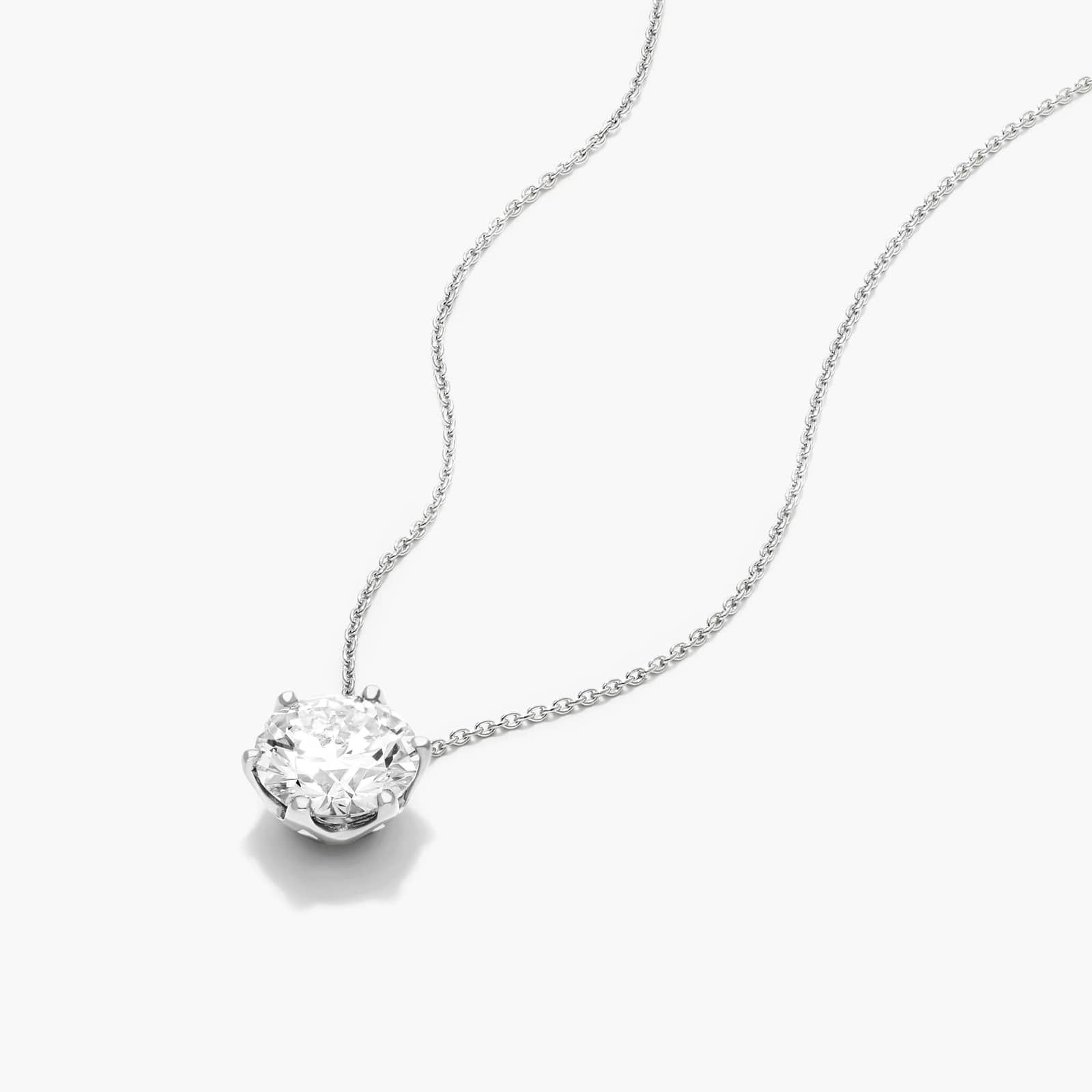 Platinum Scallop Basket Diamond Pendant (1.00 CTW - H-I / SI1-SI2)