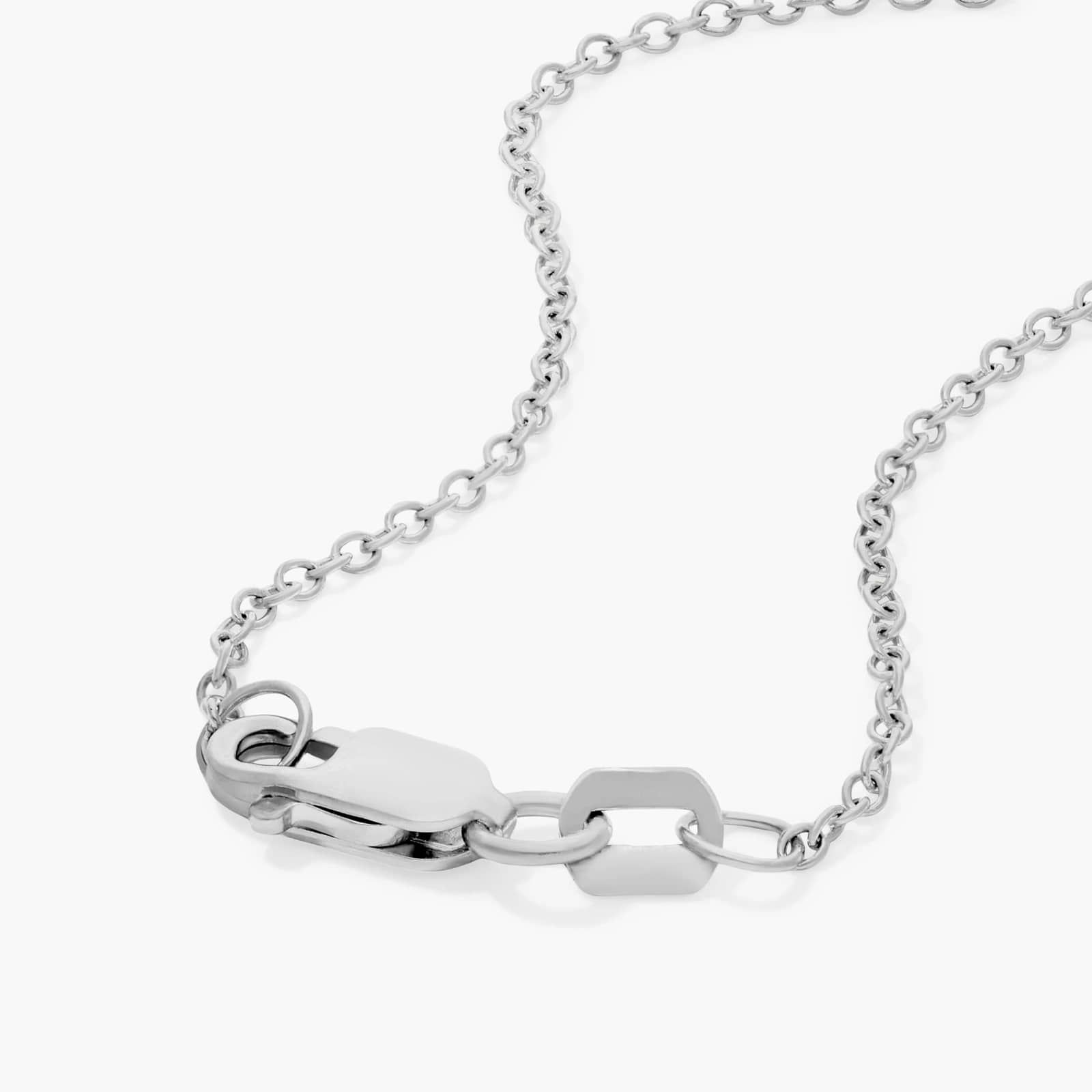 14K White Gold Double Prong Lab Created Diamond Pendant (1.5 CTW - F-G / VS2-SI1)