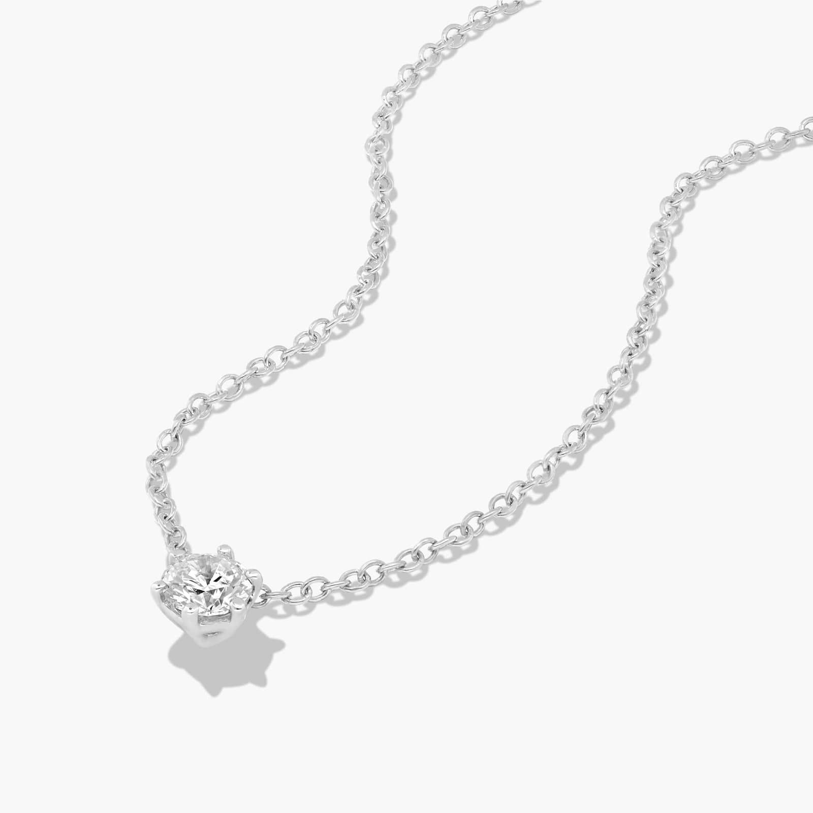 Platinum Six Prong Wire Basket Diamond Pendant (0.25 CTW - H-I / SI1-SI2)