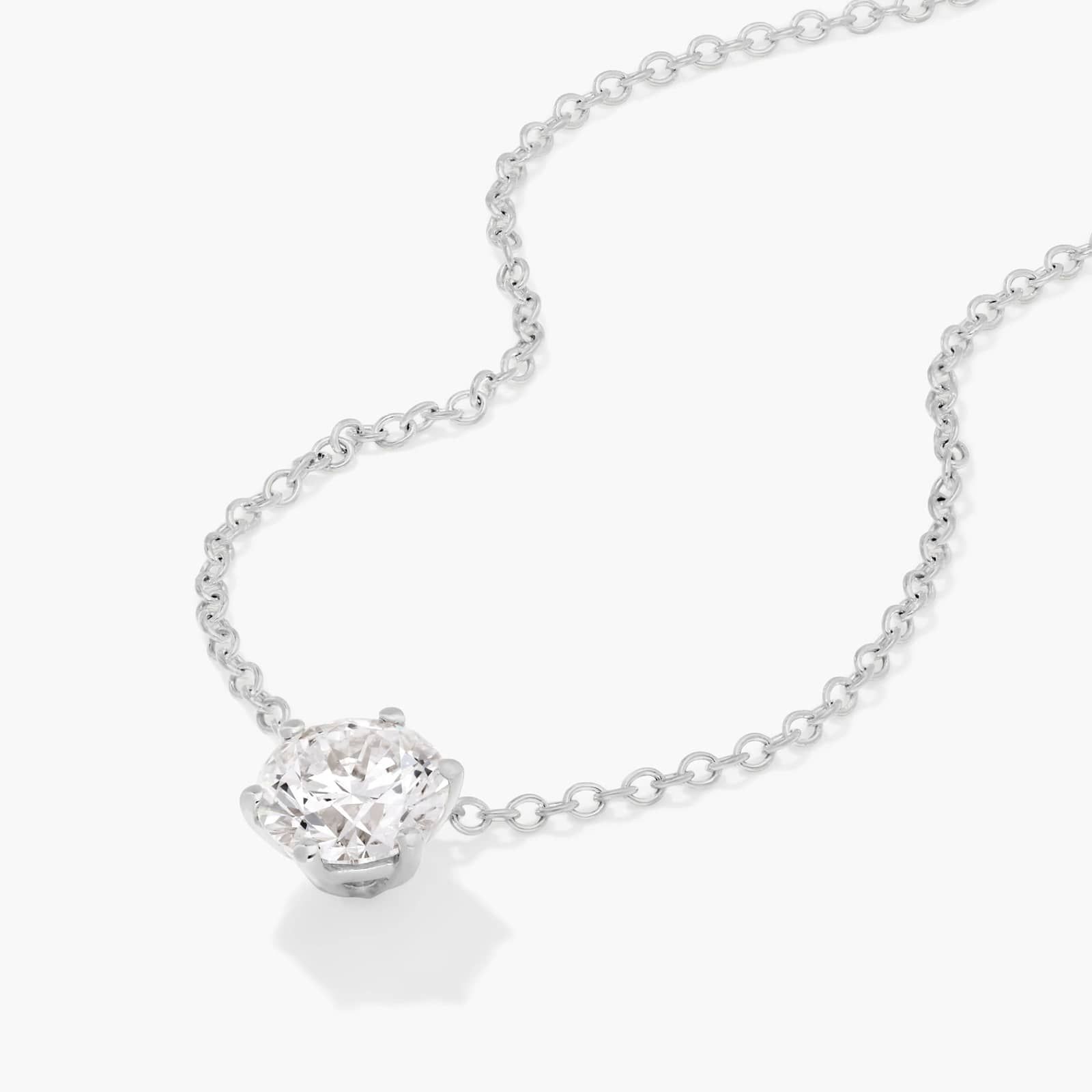 14K White Gold Wire Basket Lab-Grown Diamond Pendant (0.50 CTW - F-G / VS2-SI1)