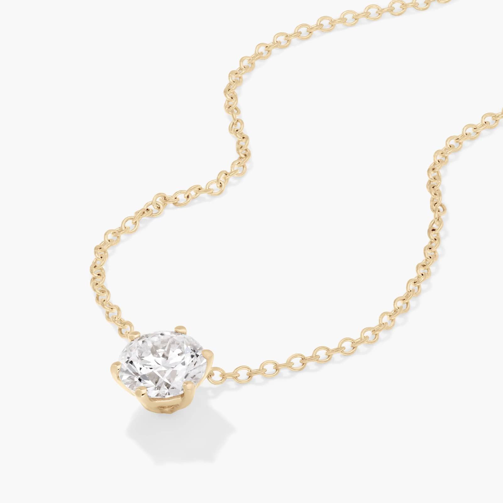 14K Yellow Gold Wire Basket Lab-Grown Diamond Pendant (0.50 CTW - F-G / VS2-SI1)