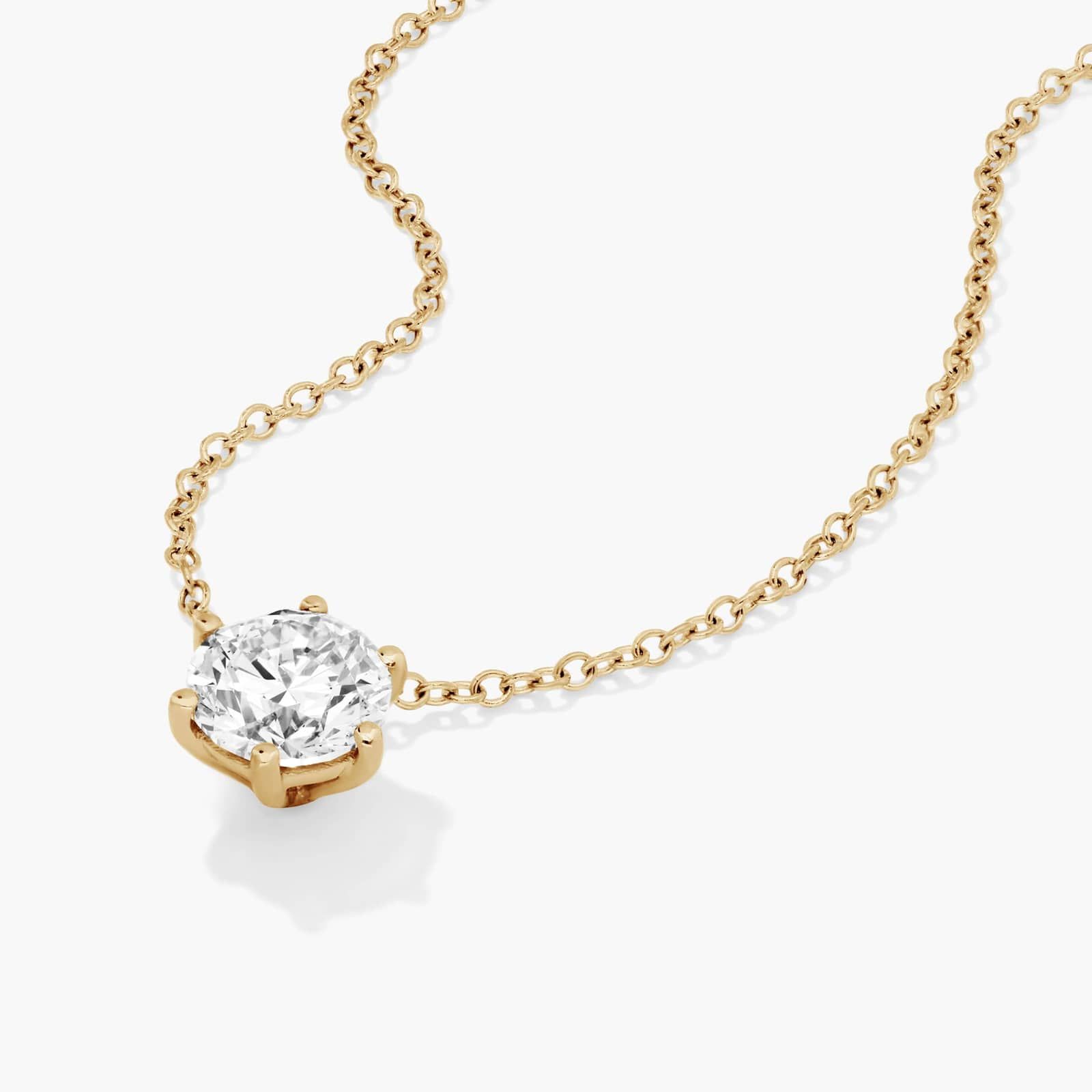 14K Yellow Gold Wire Basket Lab-Grown Diamond Pendant (0.75 CTW - F-G / VS2-SI1)