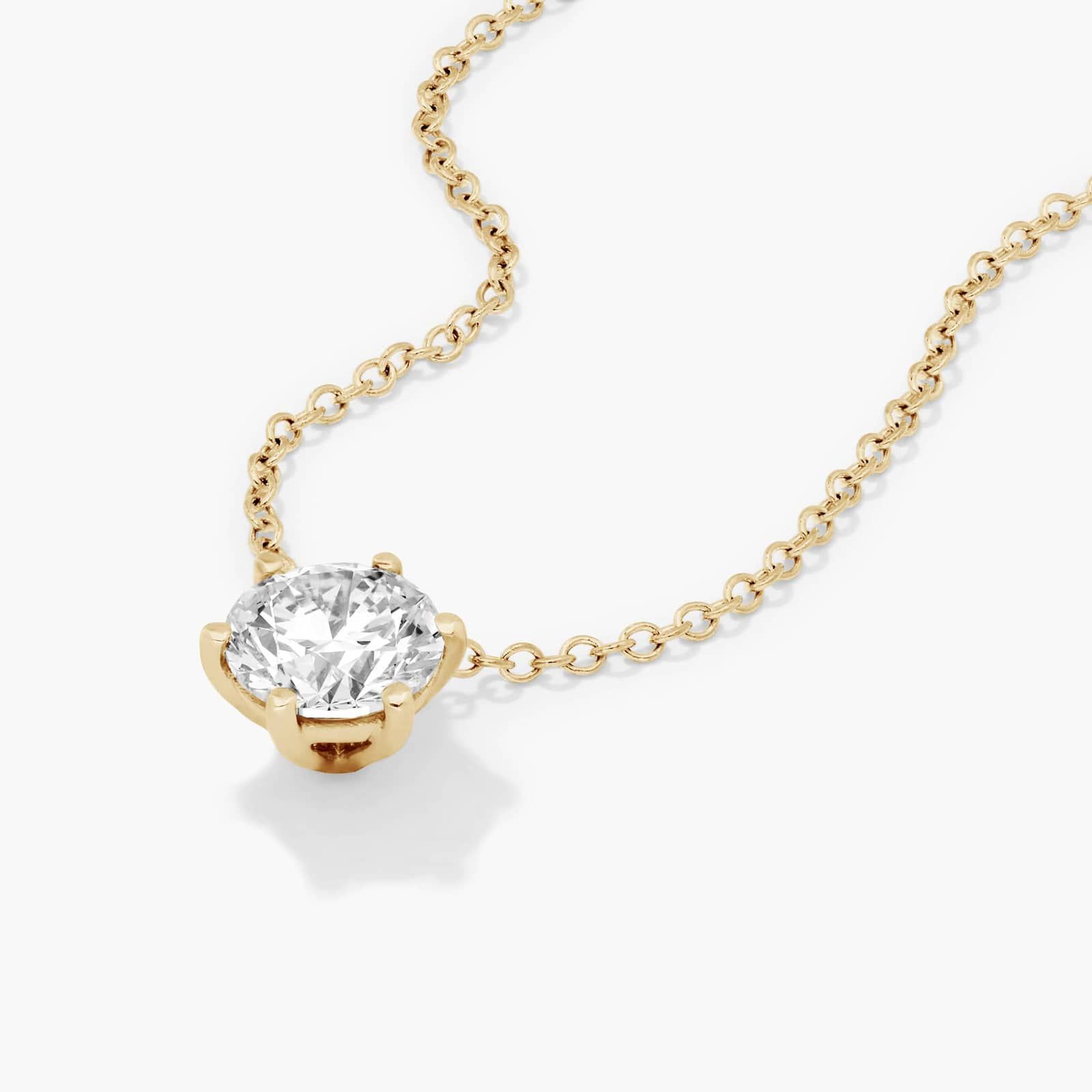 14K Yellow Gold Wire Basket Lab-Grown Diamond Pendant (1.00 CTW - F-G / VS2-SI1)