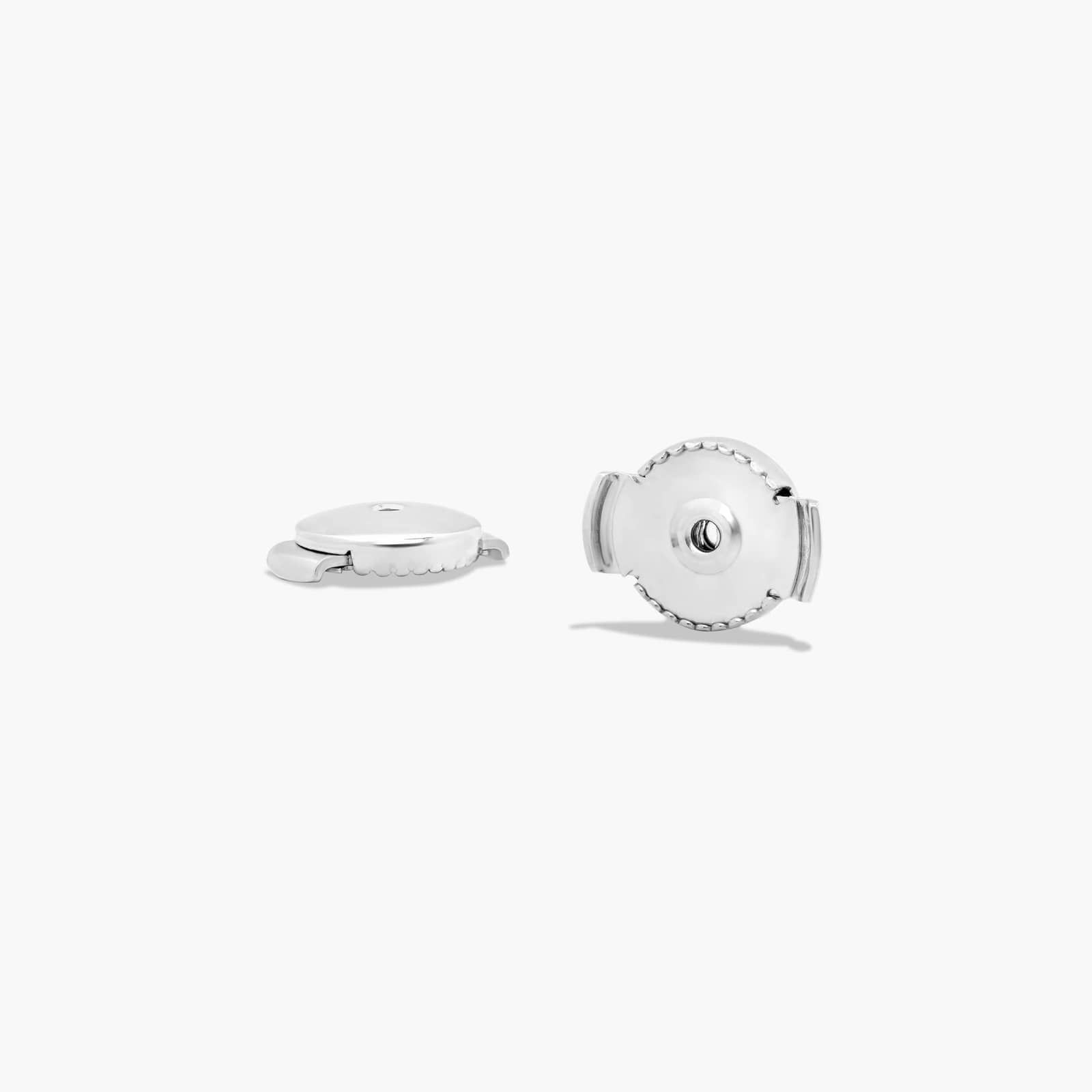 Bezel 1.5 CTW Lab-Grown Diamond Stud Earrings In 14K White Gold
