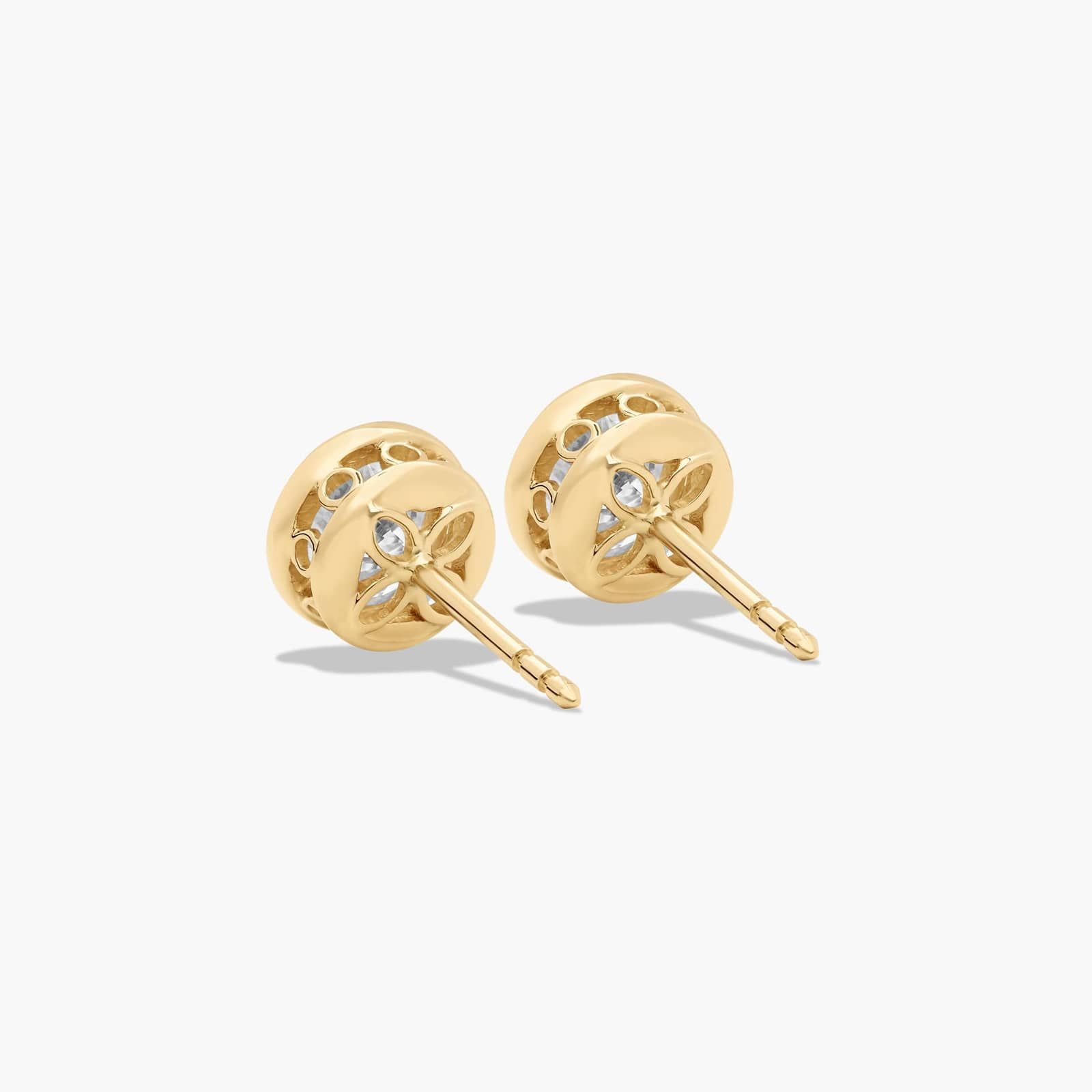Bezel 1.5 CTW Lab-Grown Diamond Stud Earrings In 14K Yellow Gold
