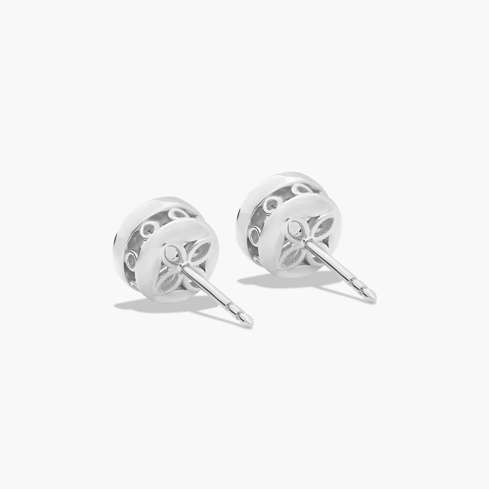 Bezel 2 CTW Lab-Grown Diamond Stud Earrings In 14K White Gold