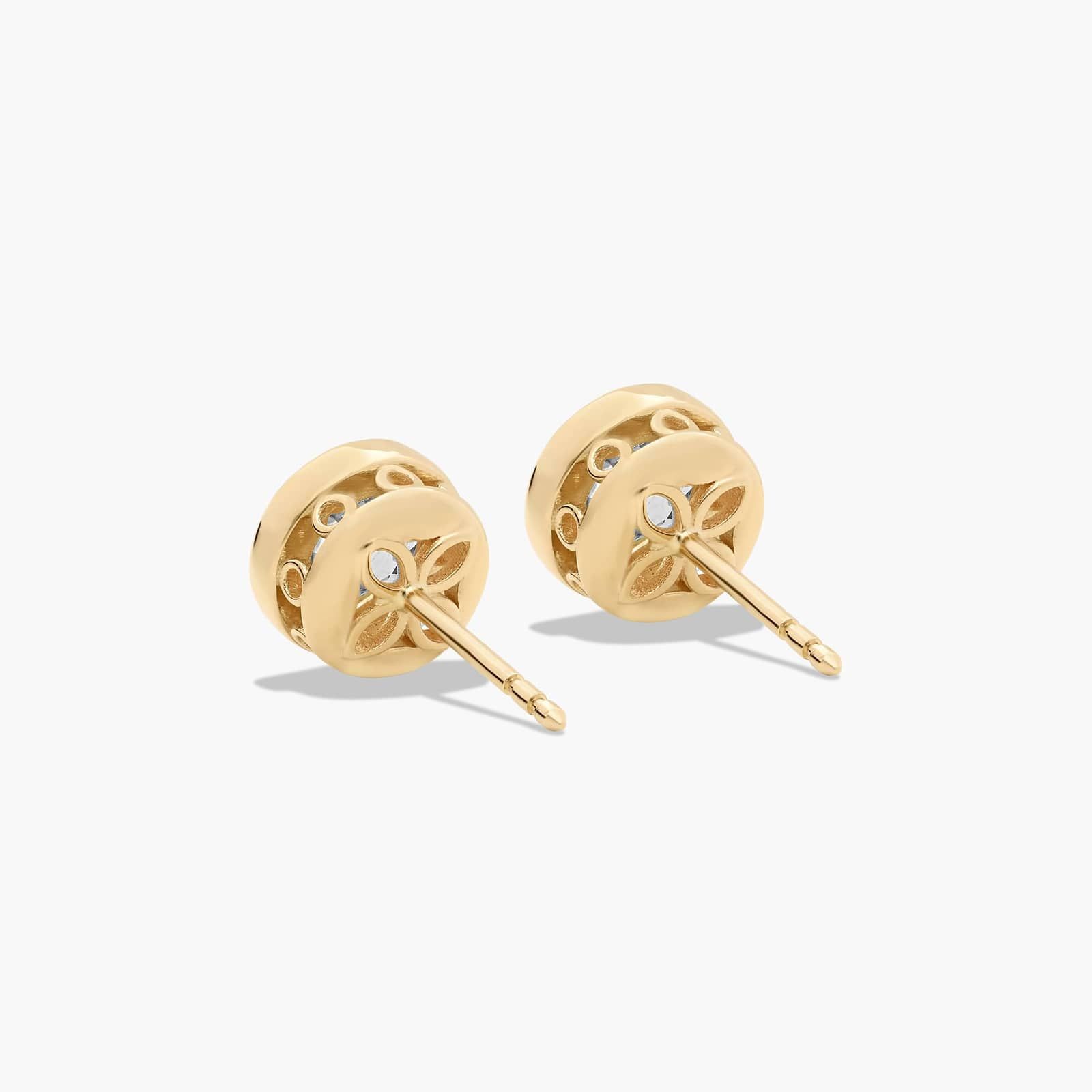 Bezel 2 CTW Lab-Grown Diamond Stud Earrings In 14K Yellow Gold