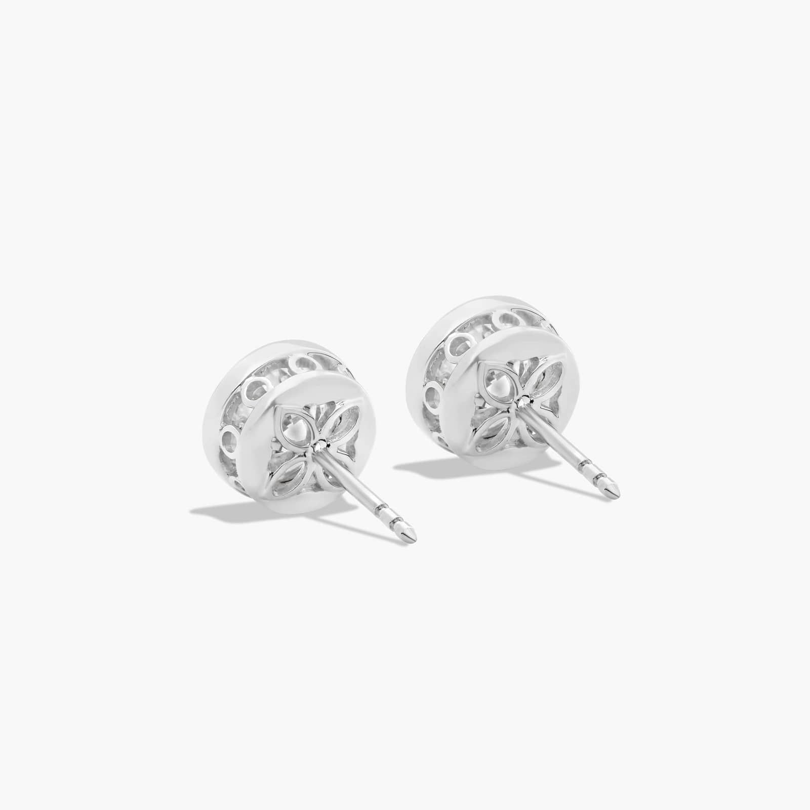Bezel 3 CTW Lab-Grown Diamond Stud Earrings In 14K White Gold