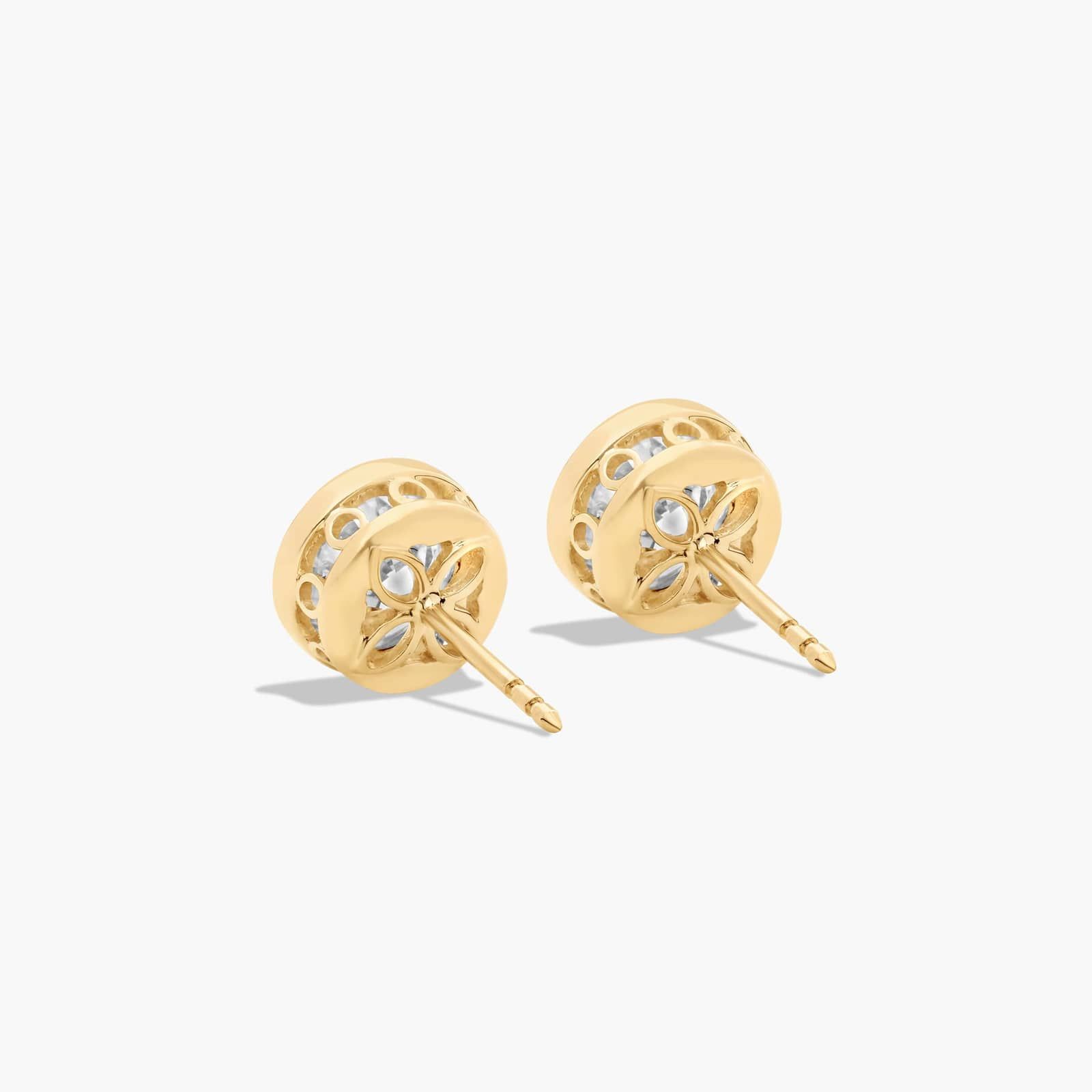 Bezel 3 CTW Lab-Grown Diamond Stud Earrings In 14K Yellow Gold