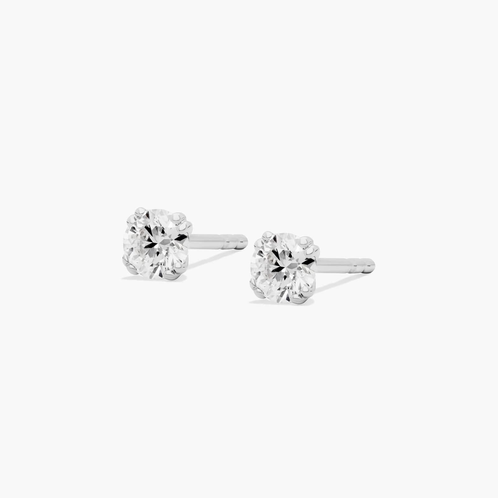 Double Prong 0.25 CTW Diamond Stud Earrings In Platinum