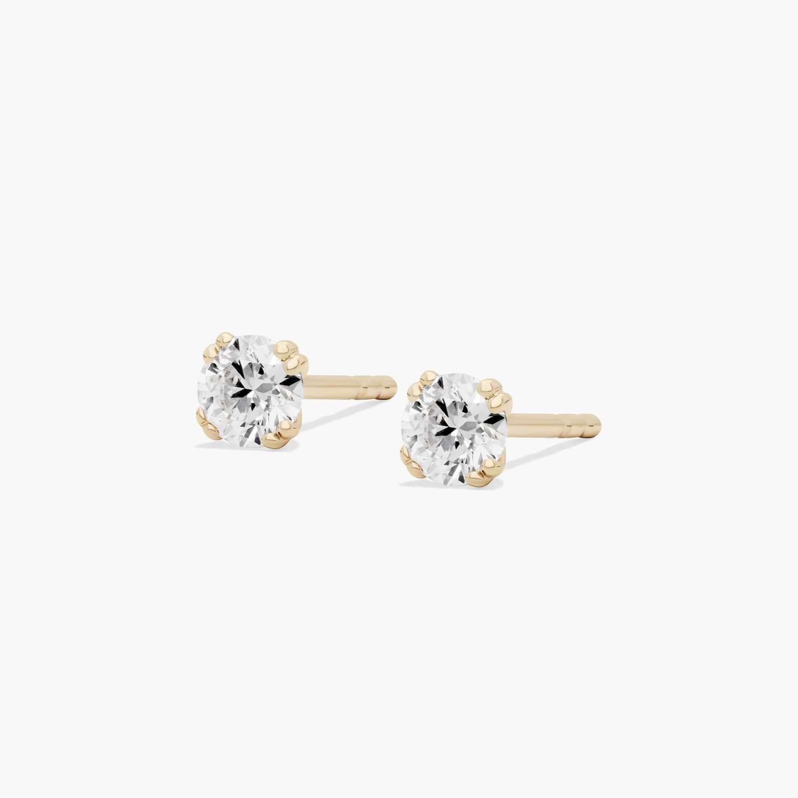 Double Prong 0.25 CTW Lab-Grown Diamond Stud Earrings In 14K Yellow Gold