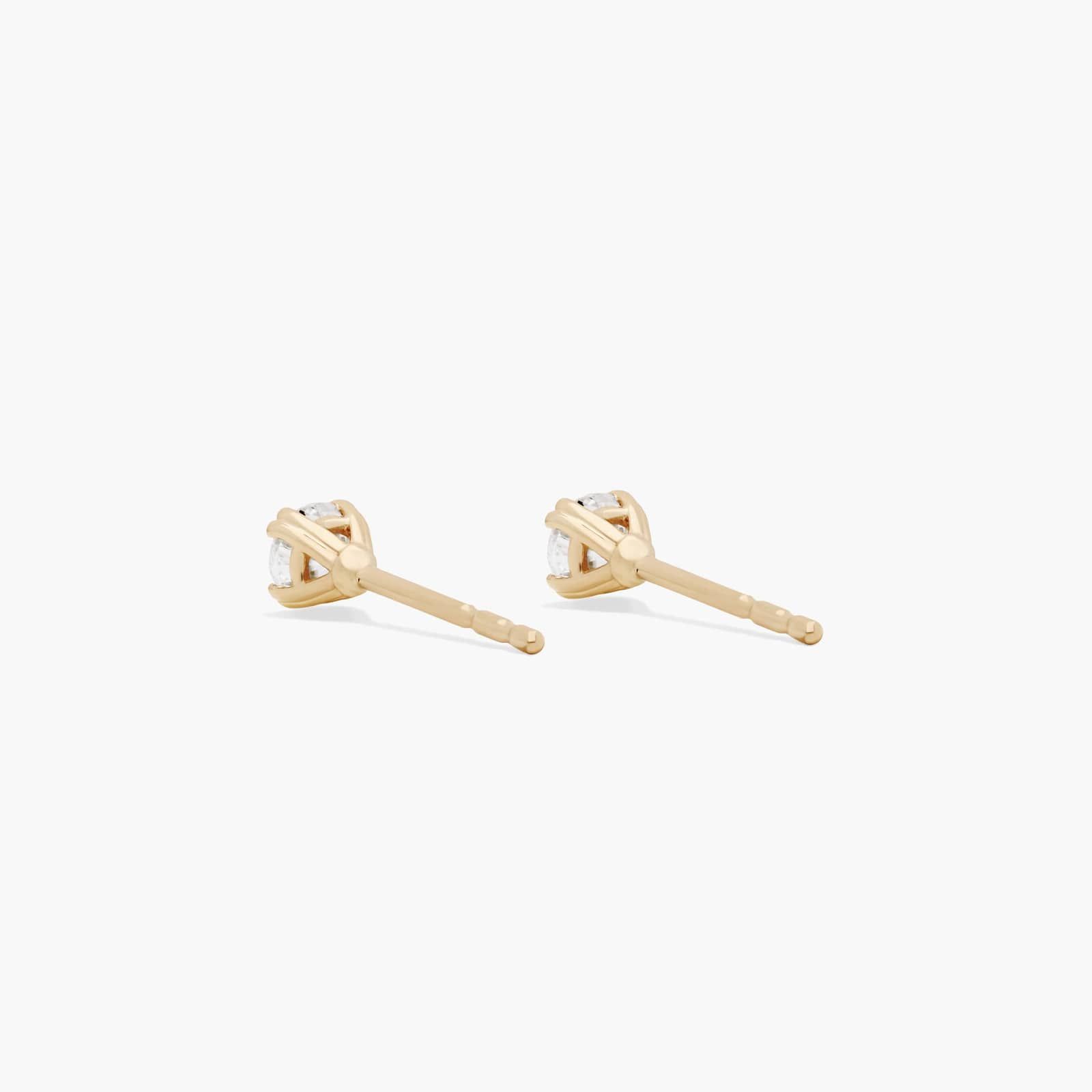 Double Prong 0.25 CTW Lab-Grown Diamond Stud Earrings In 14K Yellow Gold