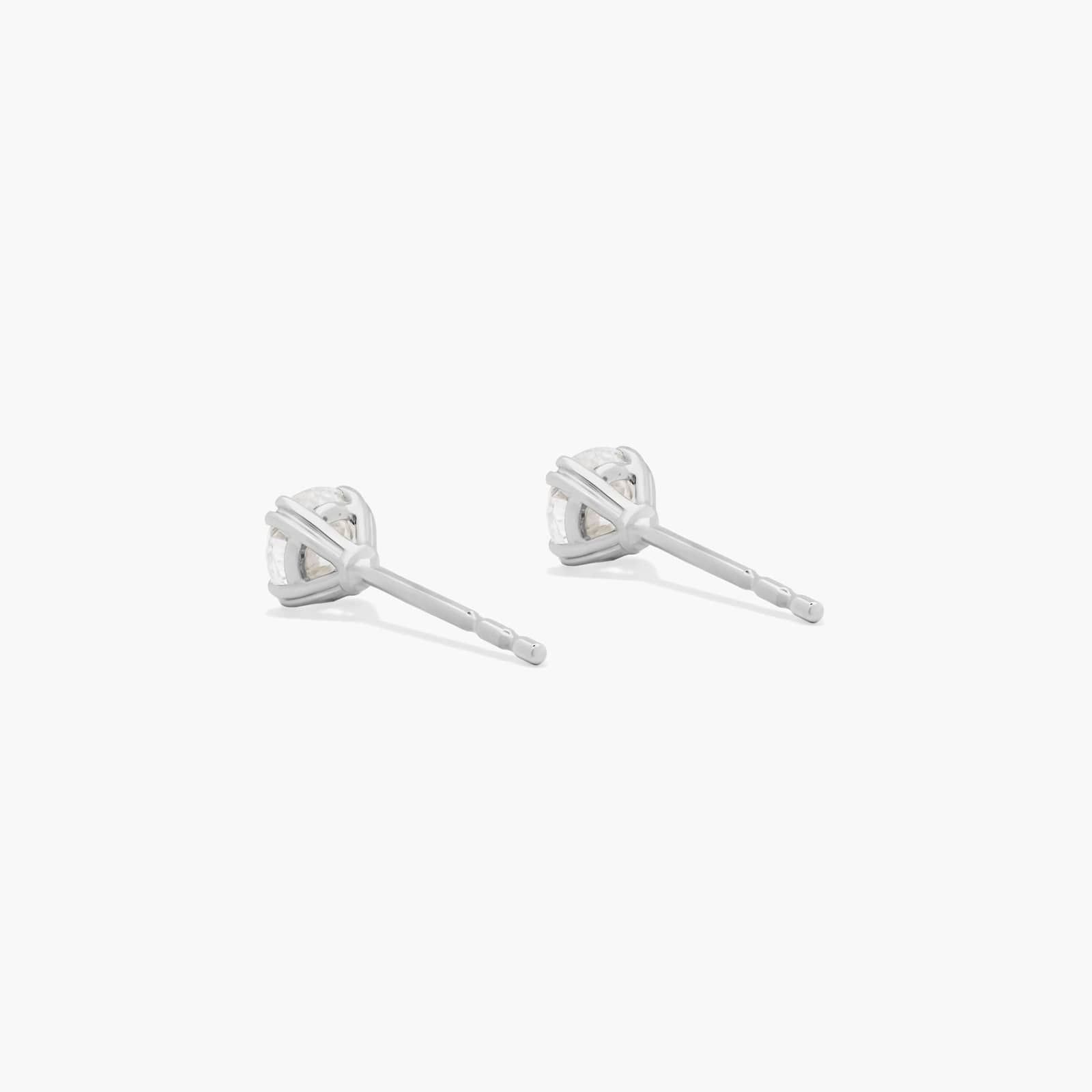Double Prong 0.5 CTW Diamond Stud Earrings In Platinum