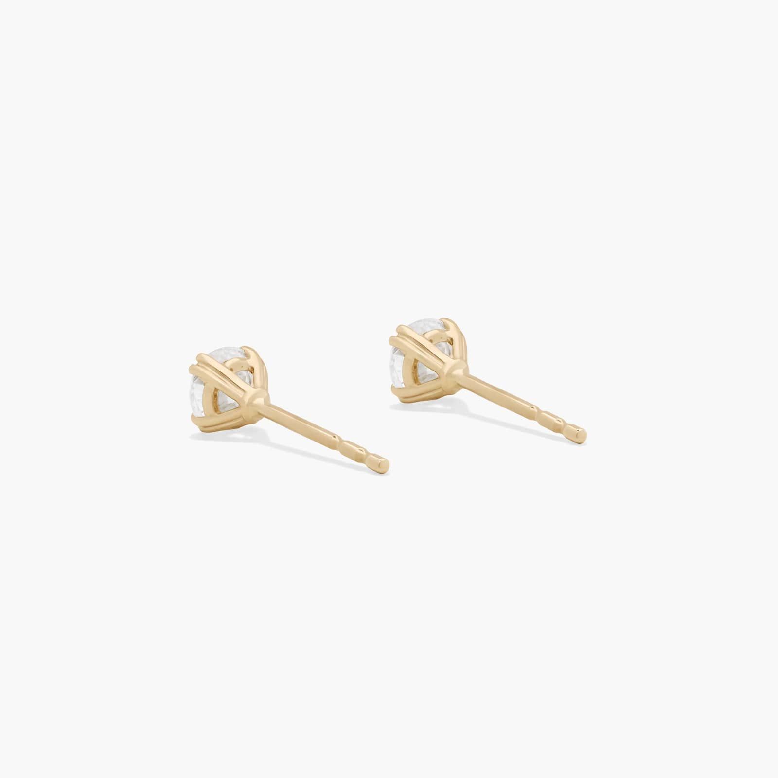 Double Prong 0.5 CTW Lab-Grown Diamond Stud Earrings In 14K Yellow Gold
