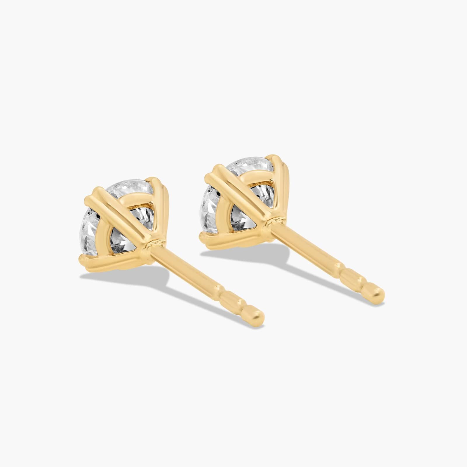 Double Prong 0.75 CTW Lab-Grown Diamond Stud Earrings In 14K Yellow Gold