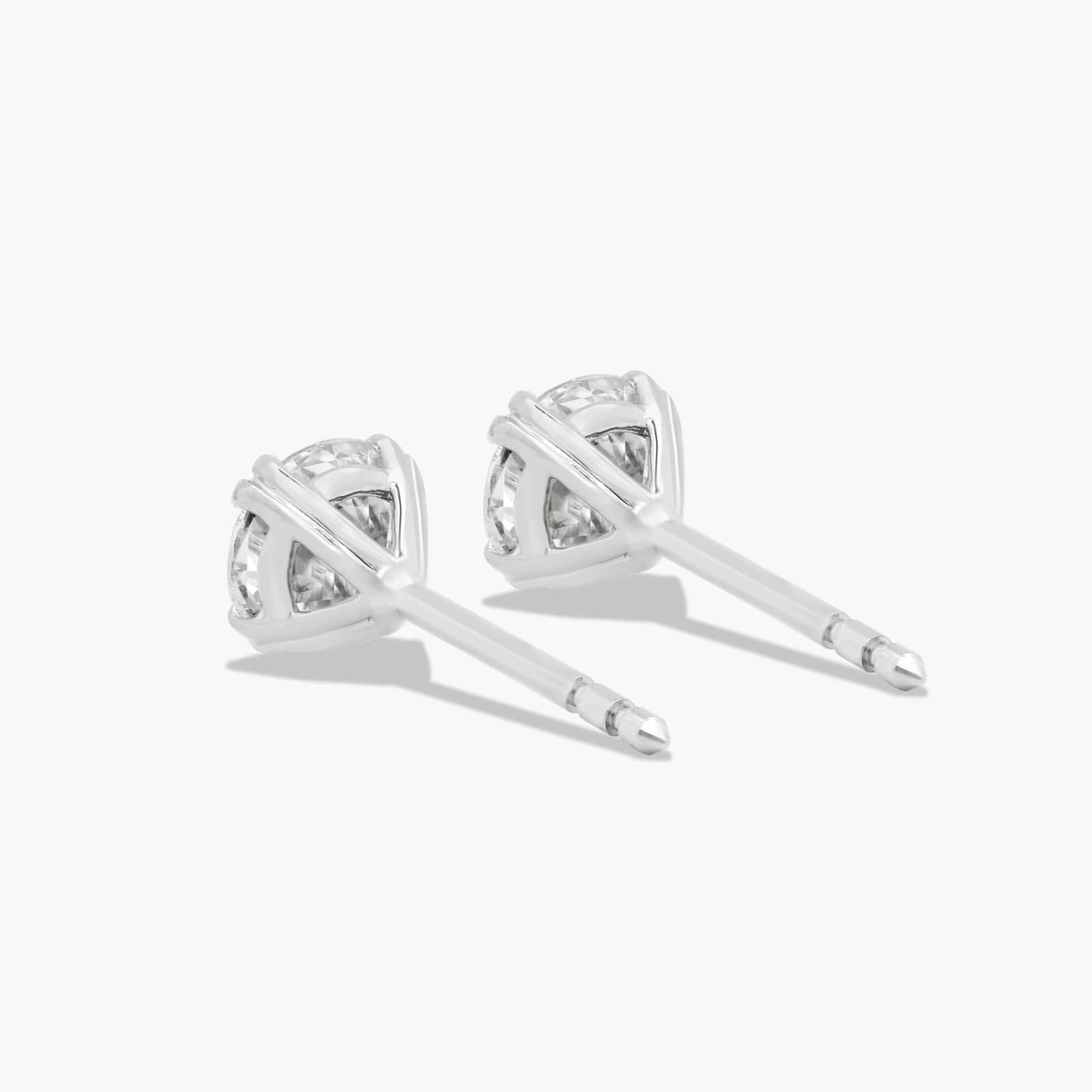 Double Prong 1 CTW Lab-Grown Diamond Stud Earrings n 14K White Gold