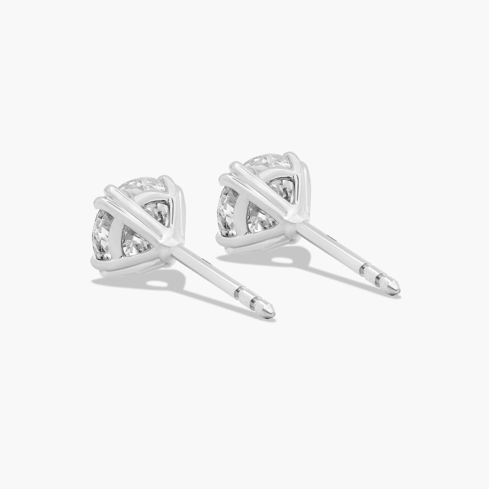 Double Prong 1.5 CTW Lab-Grown Diamond Stud Earrings In 14K White Gold