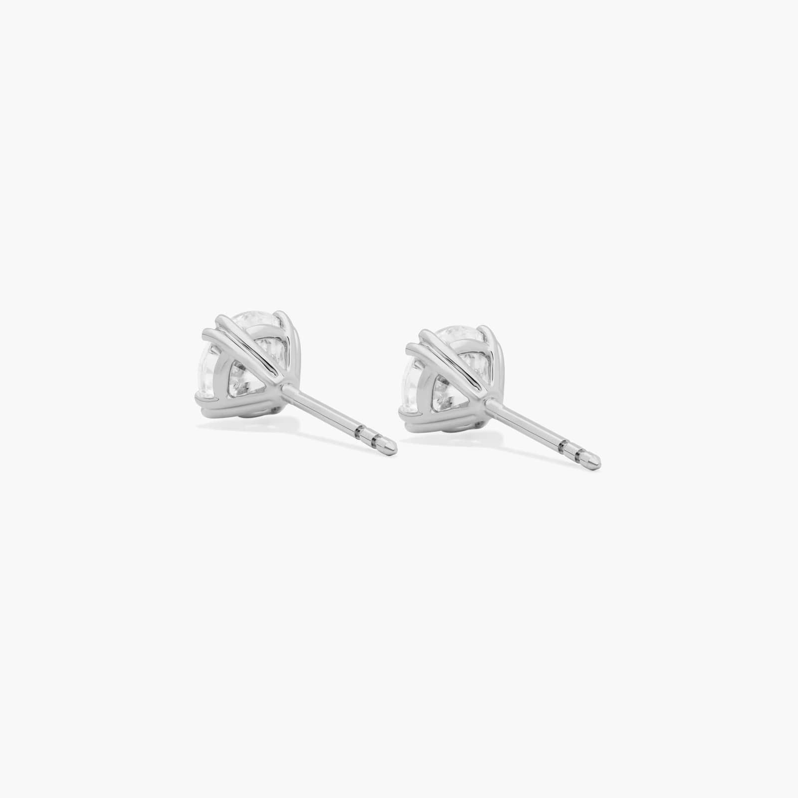 Double Prong 2 CTW Lab-Grown Diamond Stud Earrings In 14K White Gold
