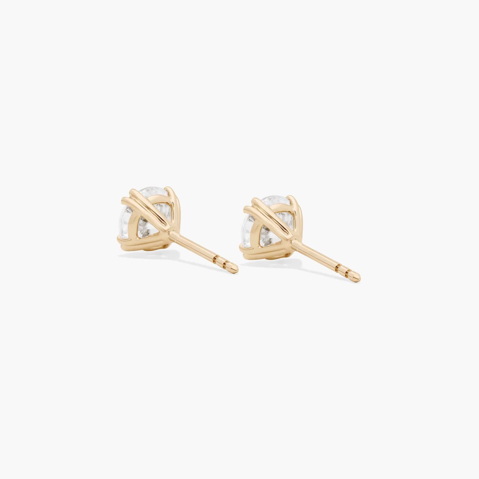 Double Prong 2 CTW Lab-Grown Diamond Stud Earrings In 14K Yellow Gold