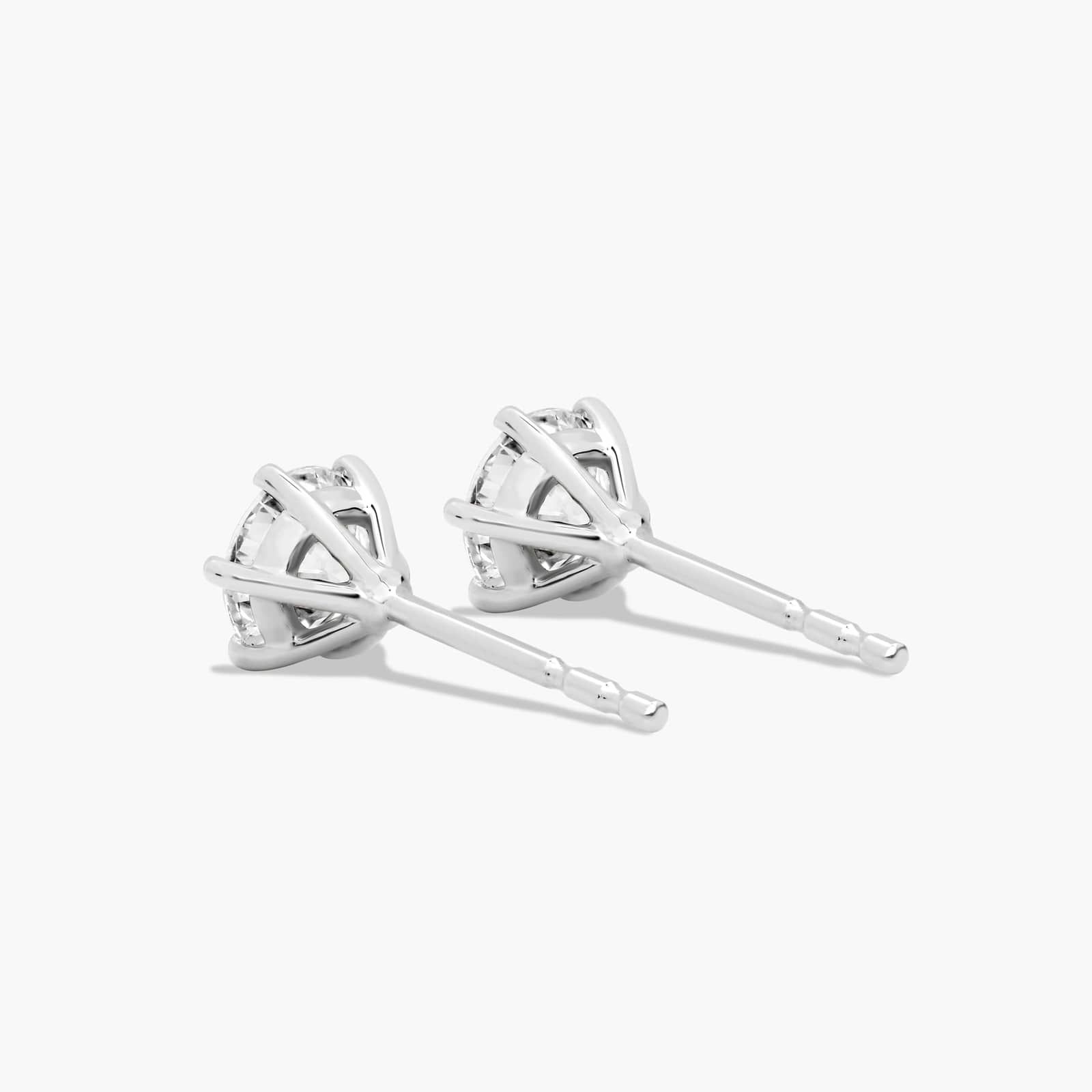 Six Prong 0.75 CTW Lab-Grown Diamond Stud Earrings In 14K White Gold
