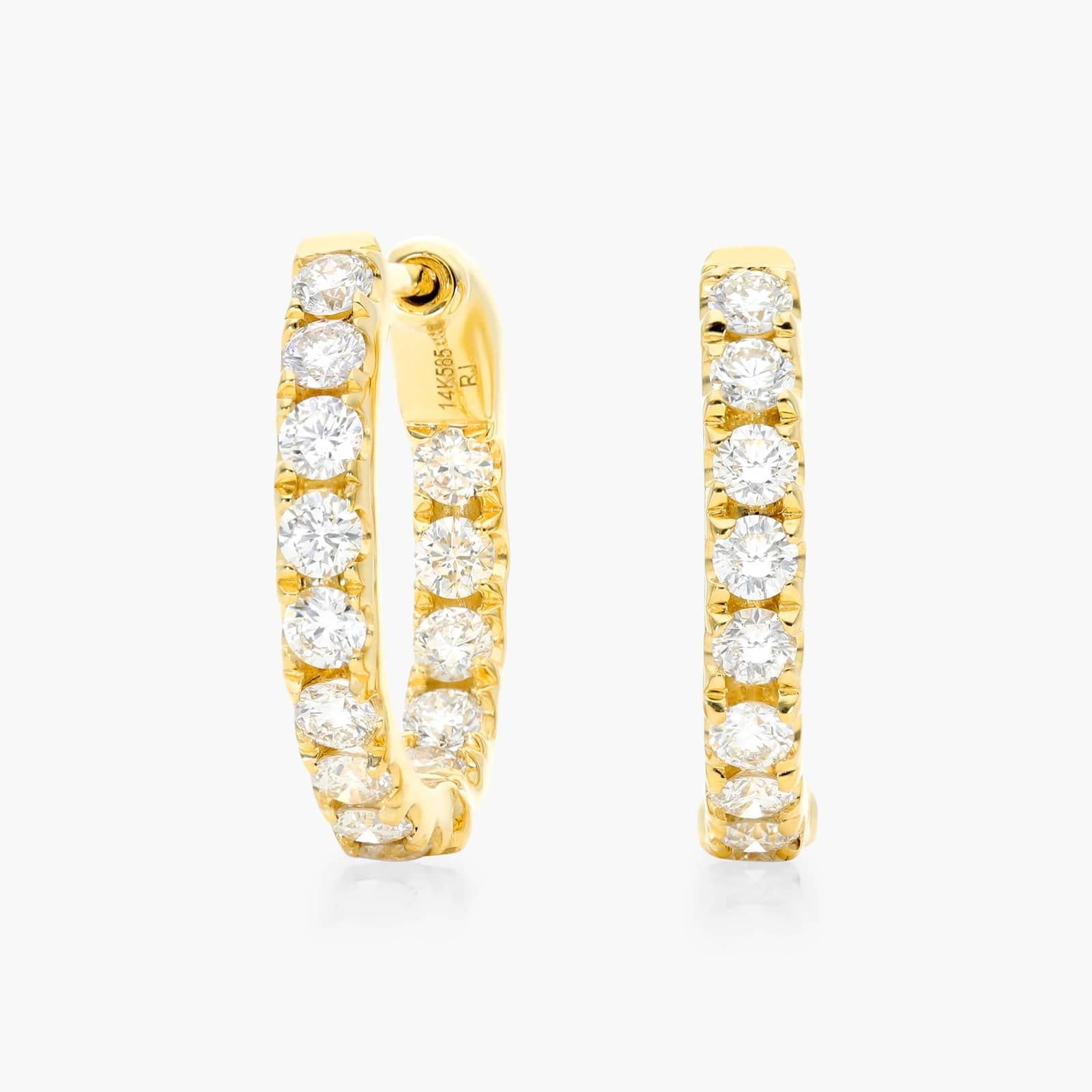 Diamond Hoop Earrings